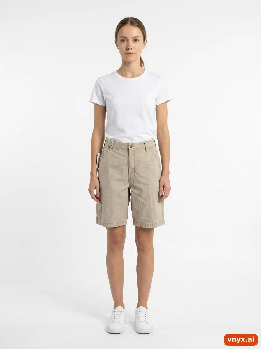 Second Life - Vintage Carhartt Brown Shorts Women W40 Knee Length 2/6