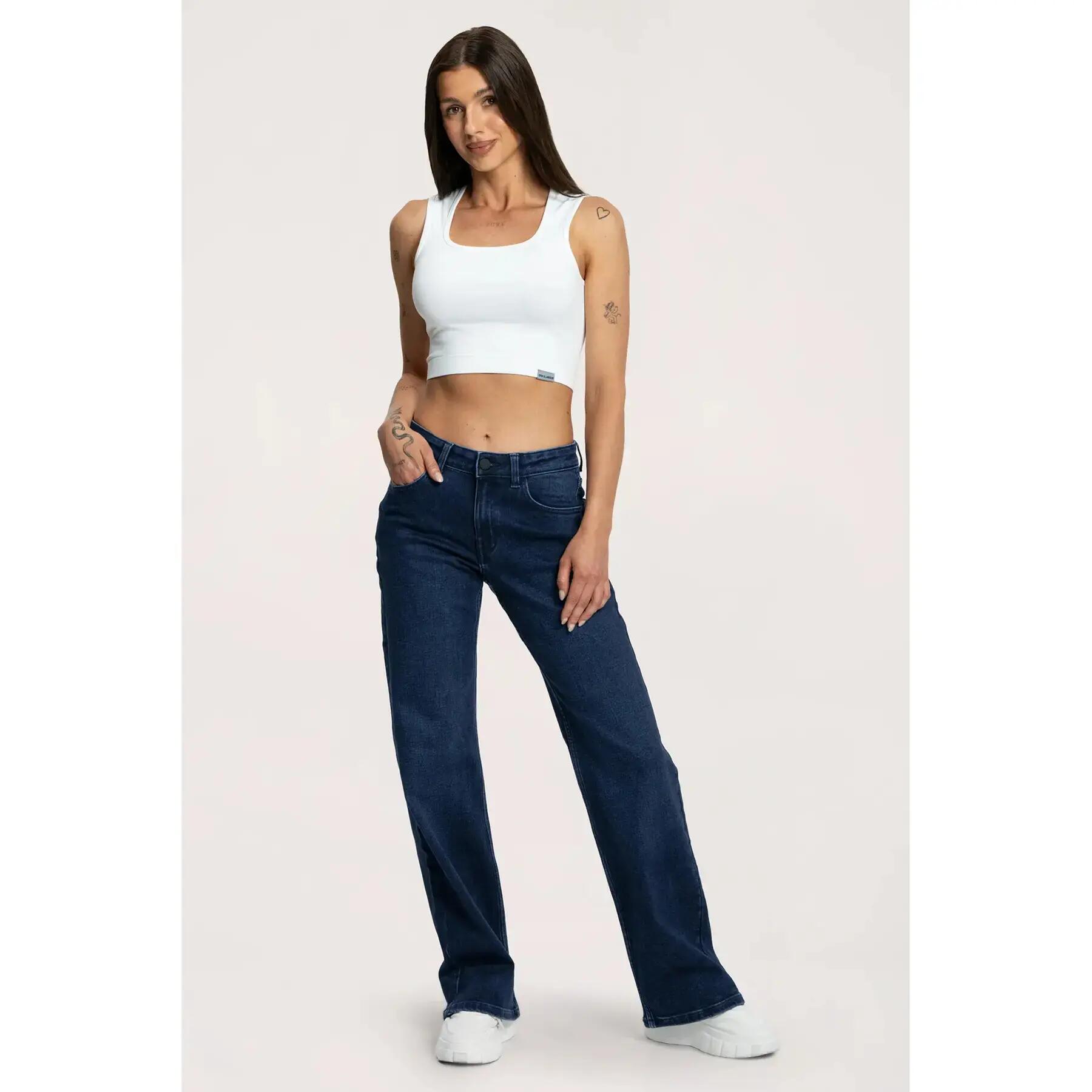 Frauen Wide Leg Jeans Gym Glamour 4/6