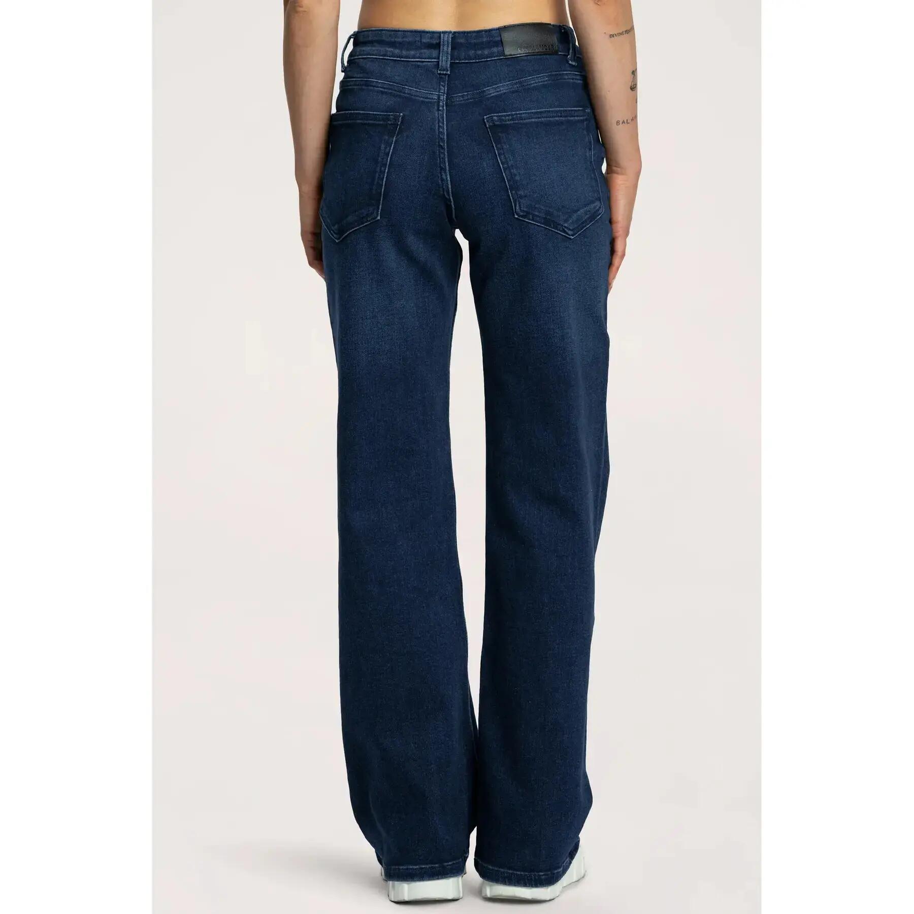 Frauen Wide Leg Jeans Gym Glamour 3/6