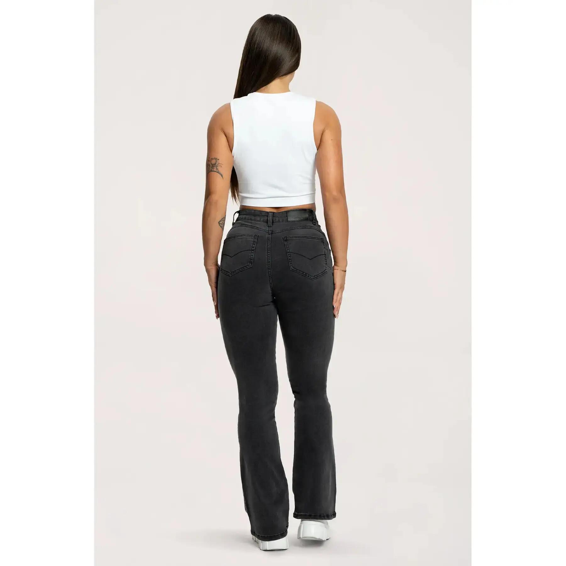 Damen Flare Jeans Gym Glamour Perfect 6/7