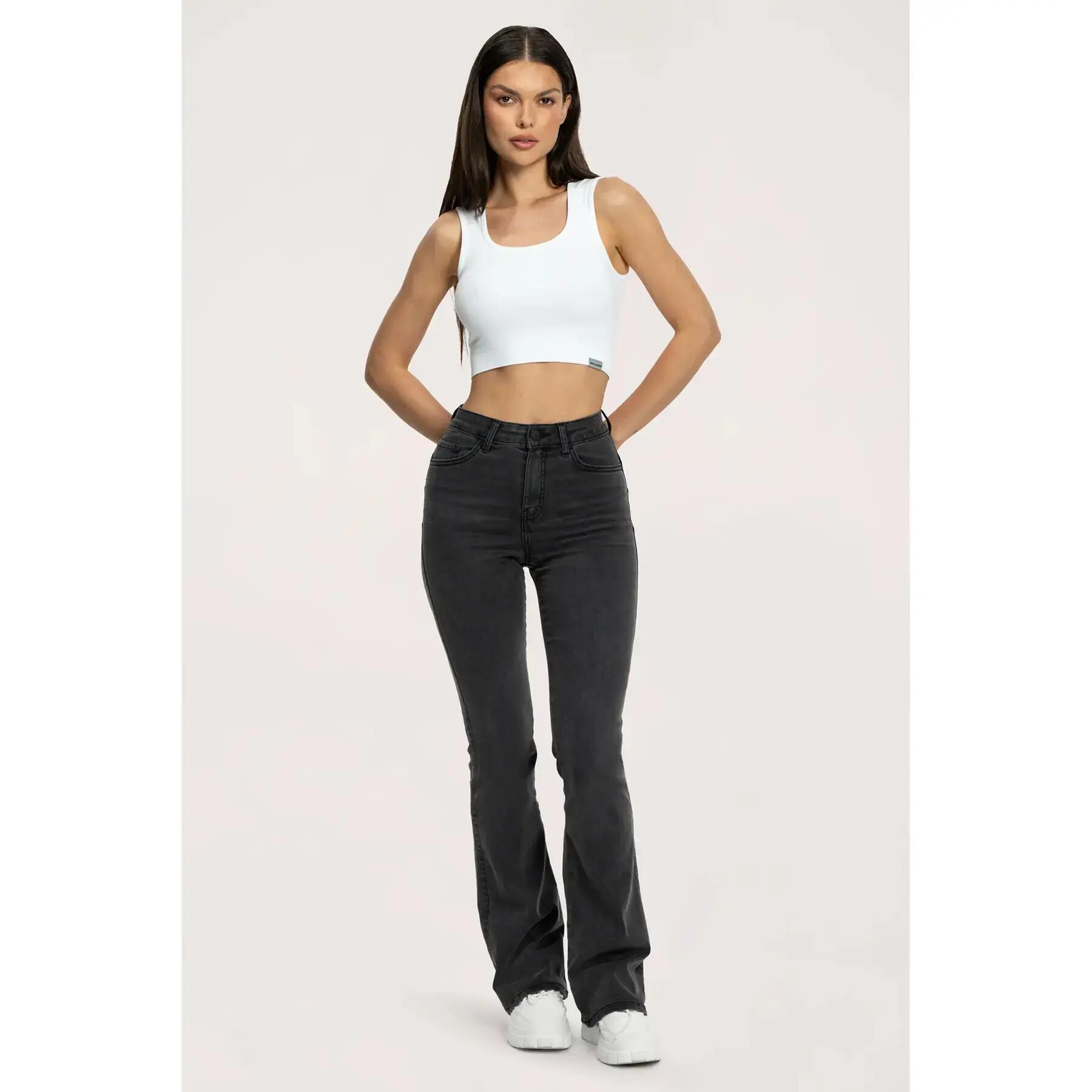 Lange Flared Jeans Damen Gym Glamour Perfect 6/7