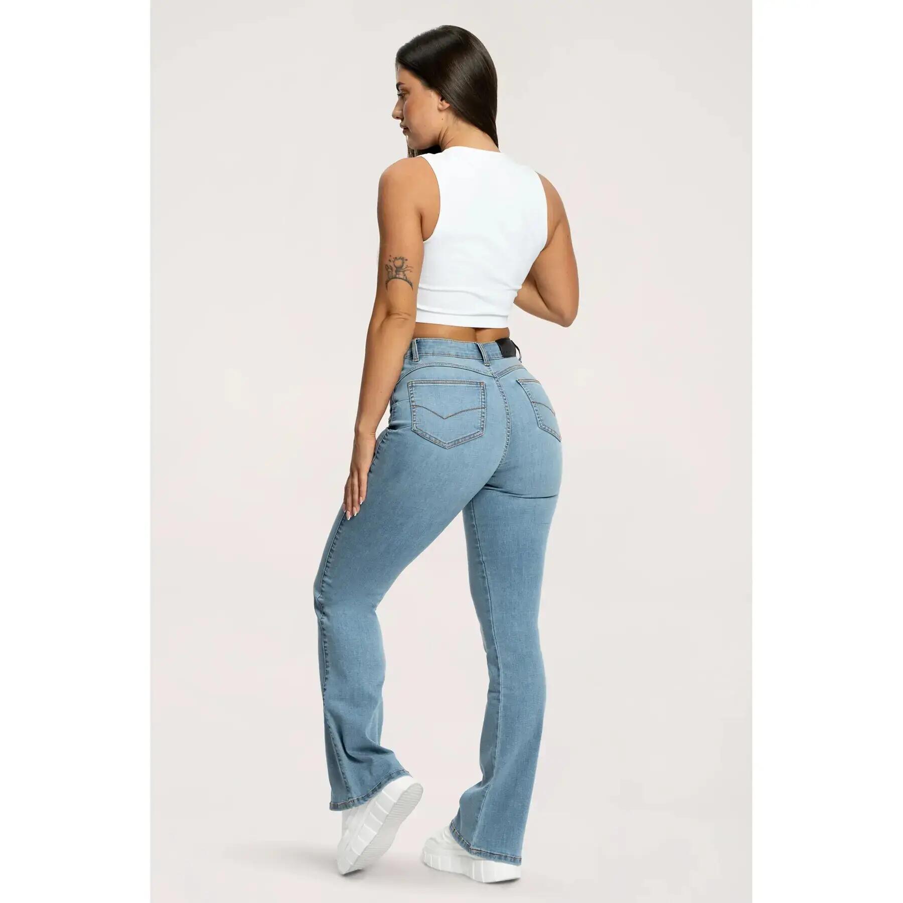 Damen Flare Jeans Gym Glamour Perfect 6/7