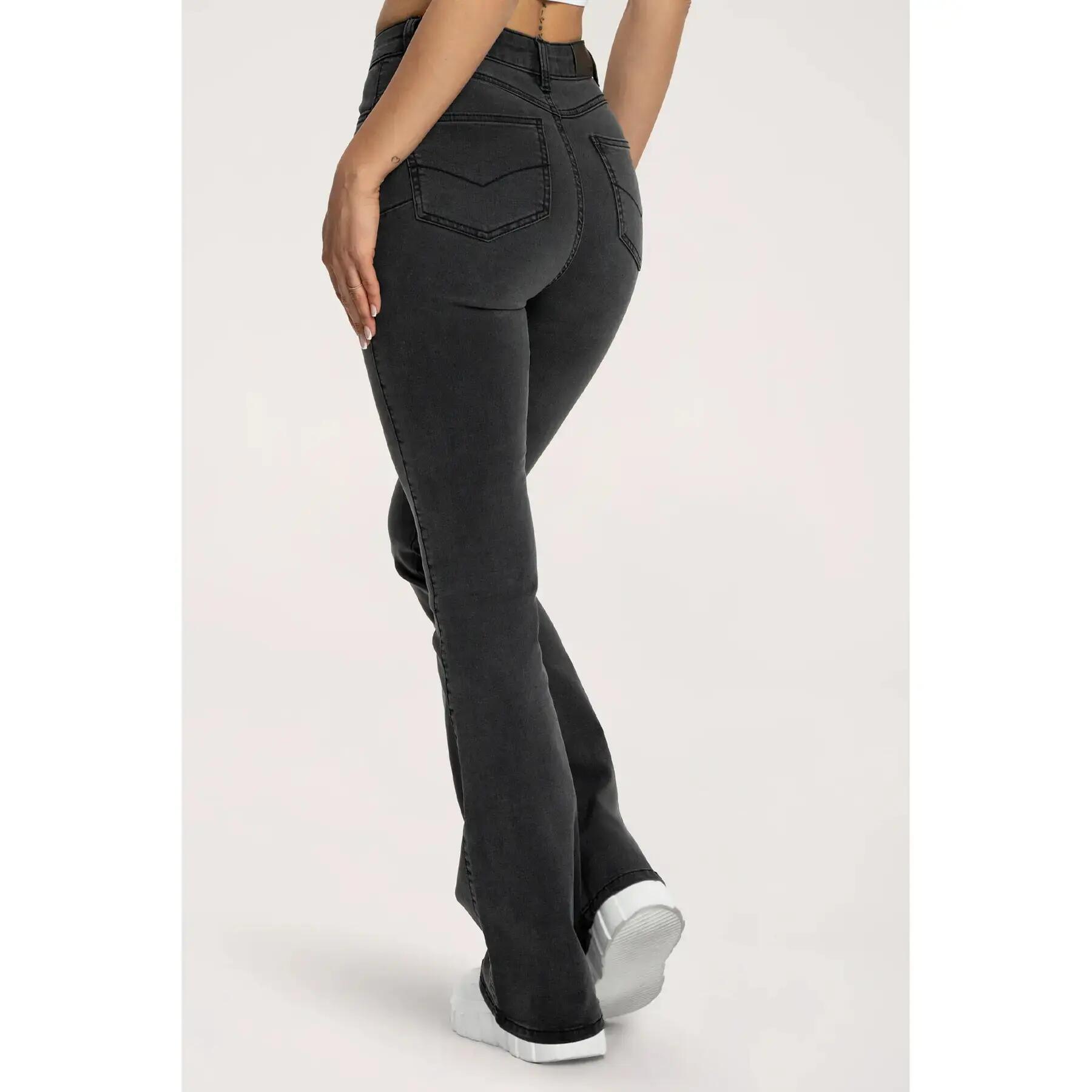 Lange Flared Jeans Damen Gym Glamour Perfect 4/7