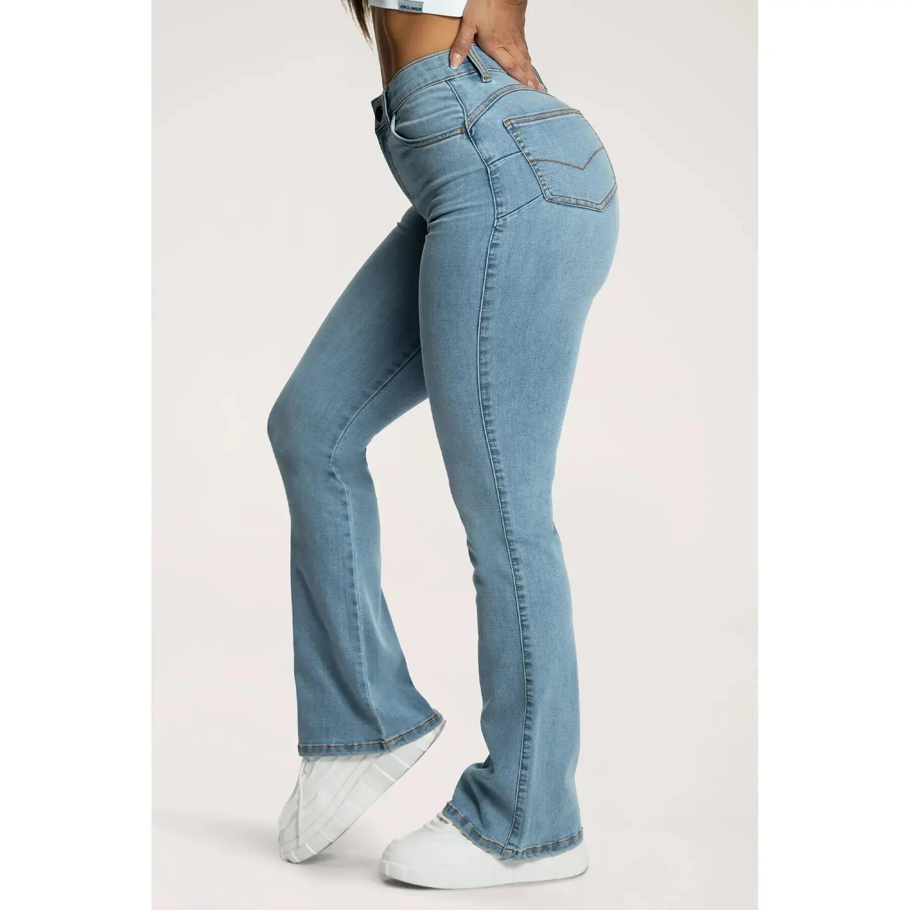 Damen Flare Jeans Gym Glamour Perfect 3/7