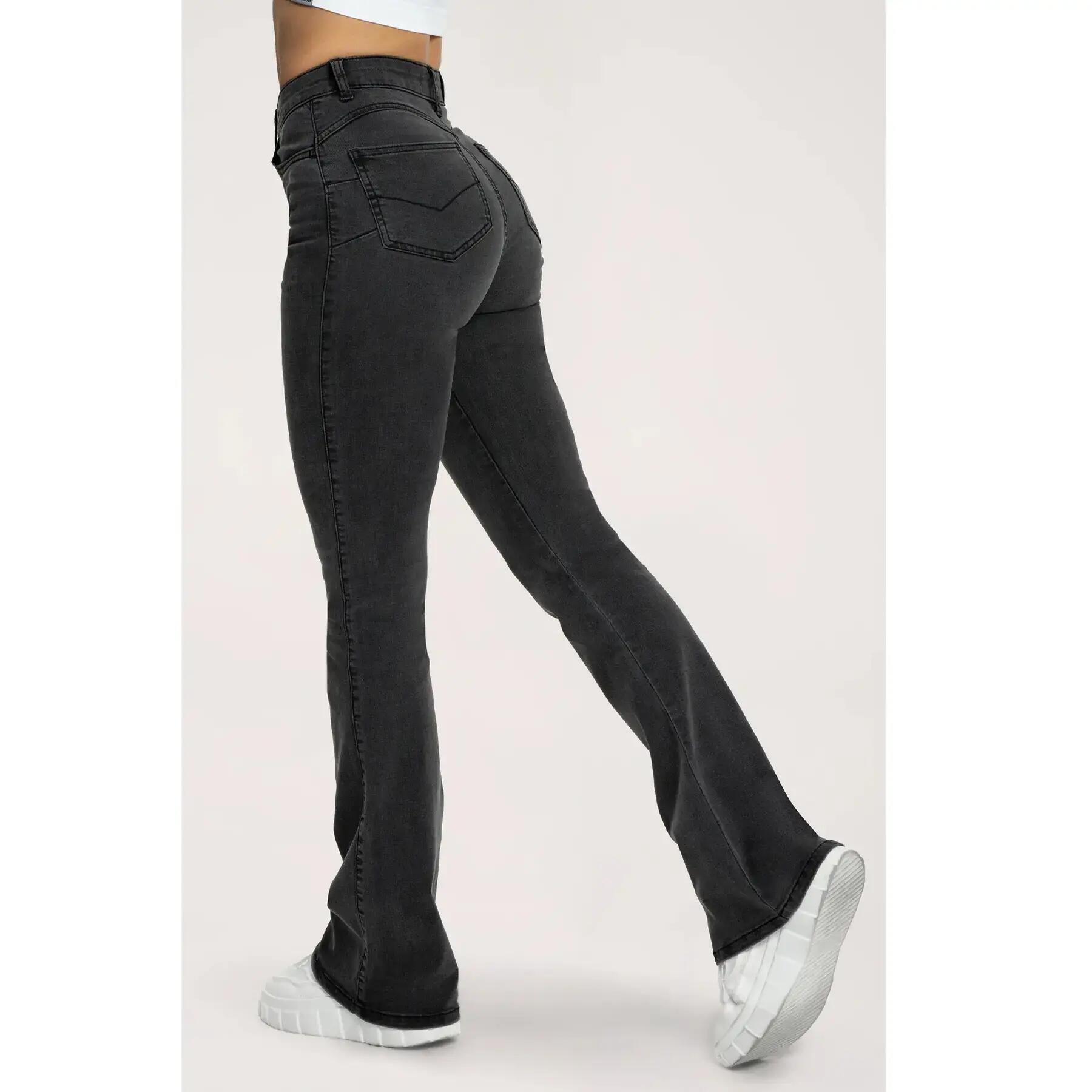 Lange Flared Jeans Damen Gym Glamour Perfect 2/7