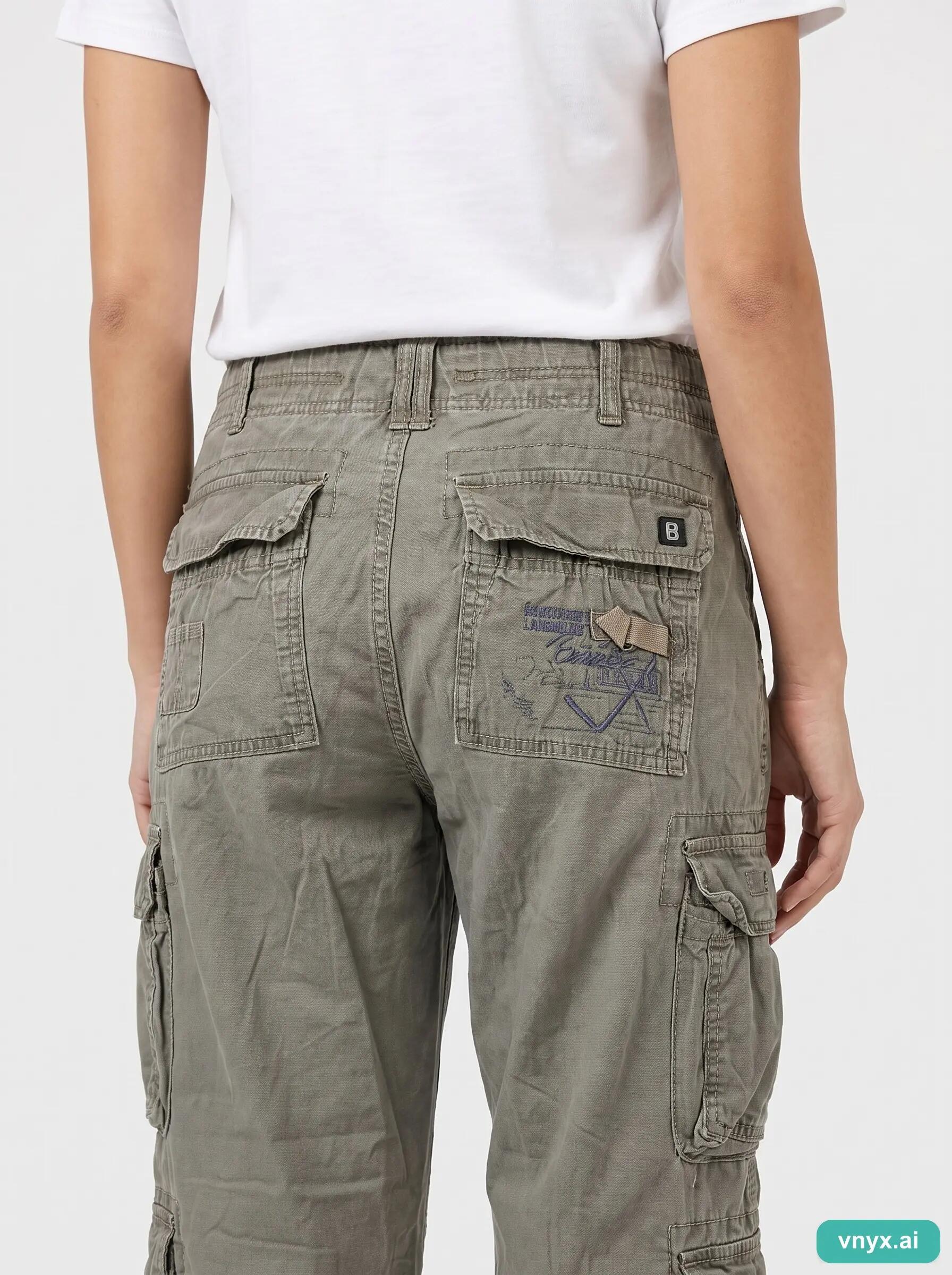 Second Life - Vintage Brandit Charcoal Trousers Women L 6/6