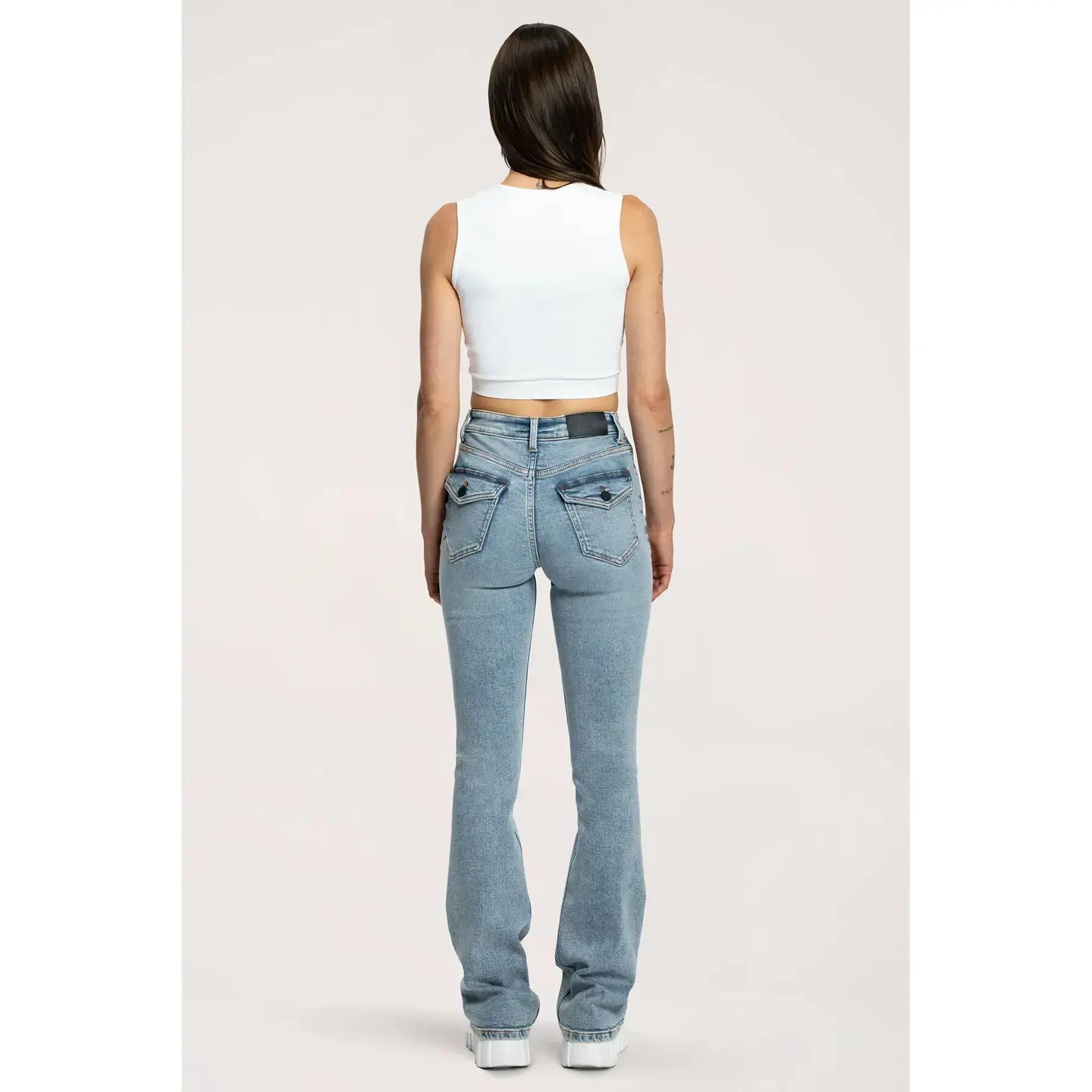 Damen Flare Jeans Gym Glamour Push Up 6/7