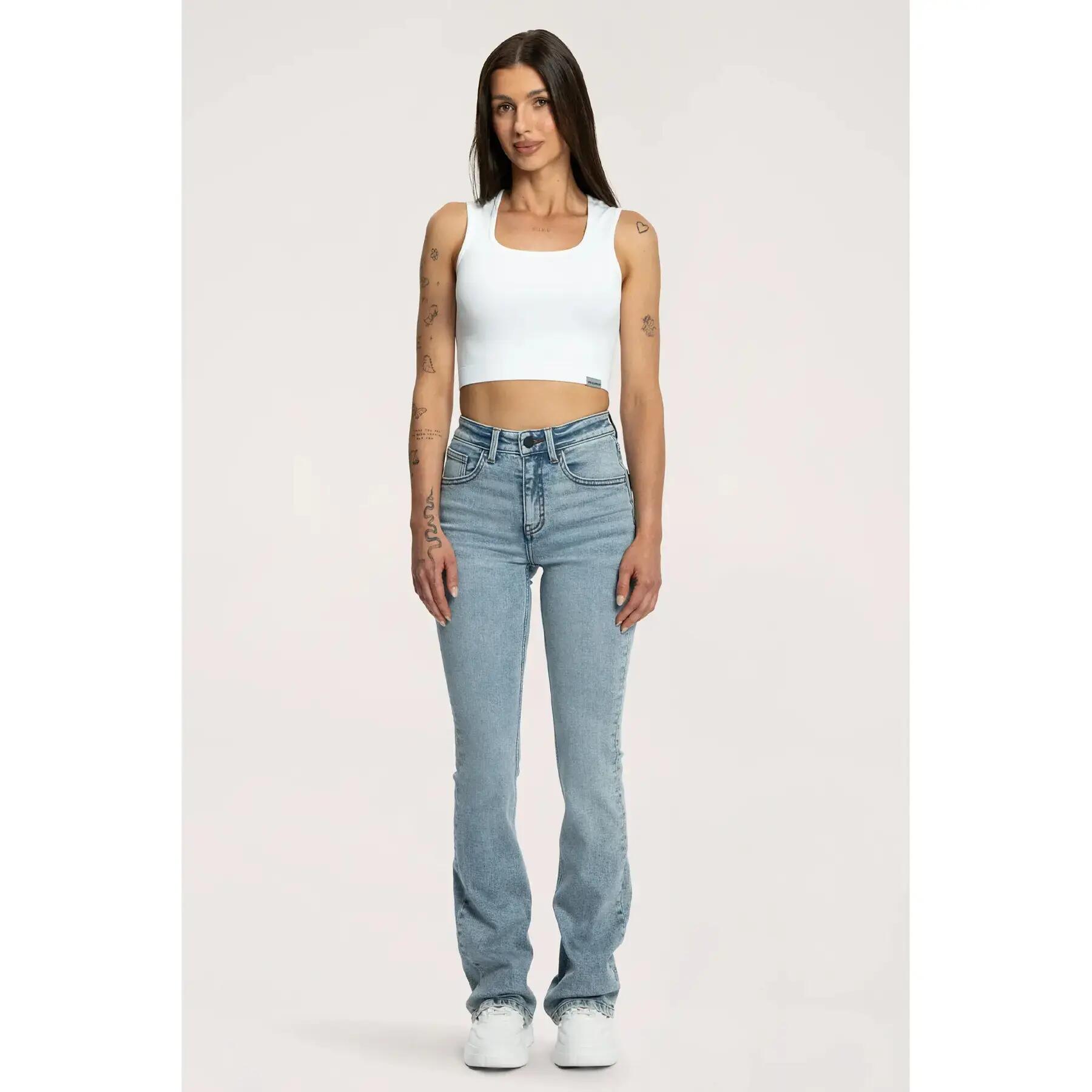 Damen Flare Jeans Gym Glamour Push Up 5/7