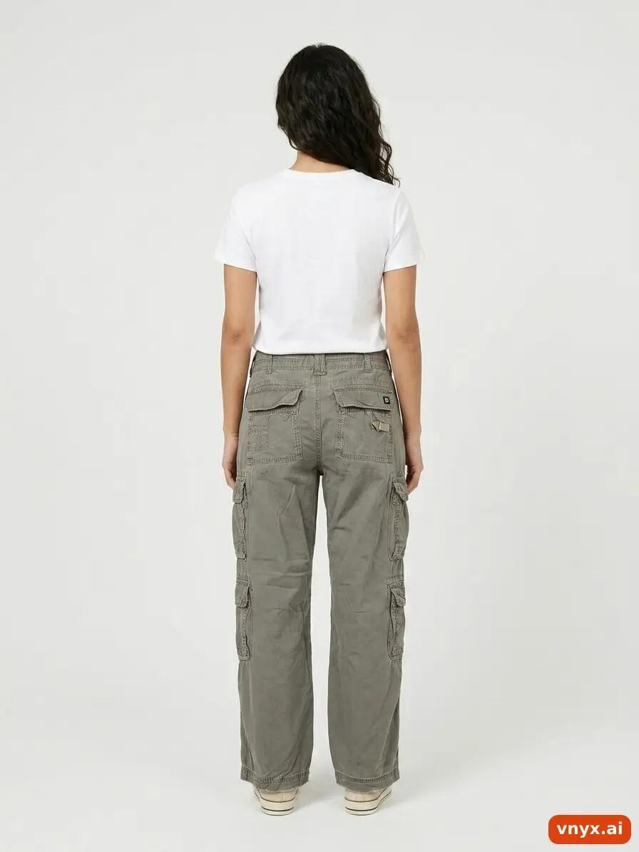 Second Life - Vintage Brandit Charcoal Trousers Women L 4/6