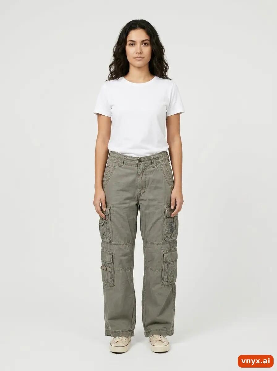 Second Life - Vintage Brandit Charcoal Trousers Women L 3/6