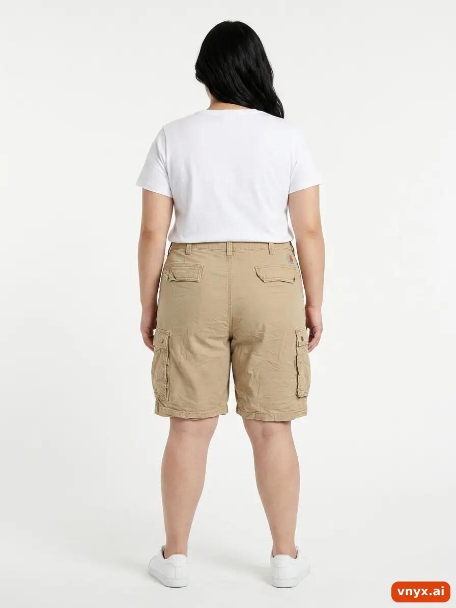 Second Life - Vintage Carhartt Light Beige Shorts Women W40 Short 3/6