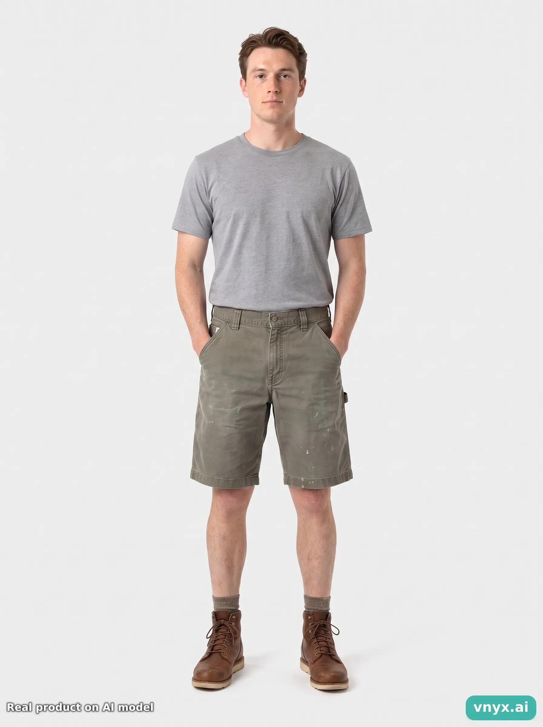 Second Life - Vintage Carhartt Olive Green Shorts Men W32 6/6