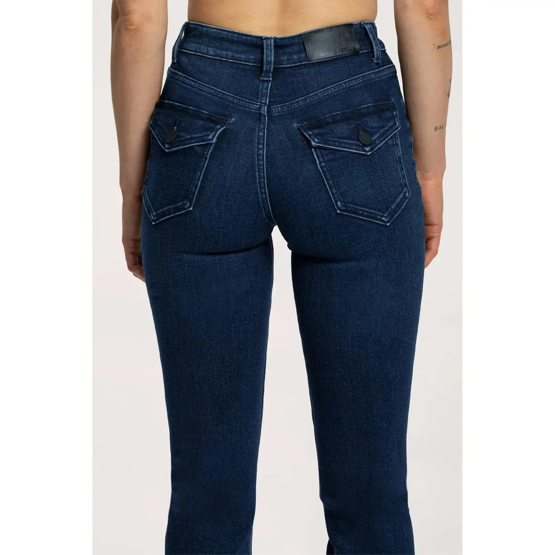 Damen Flare Jeans Gym Glamour Push Up 7/7