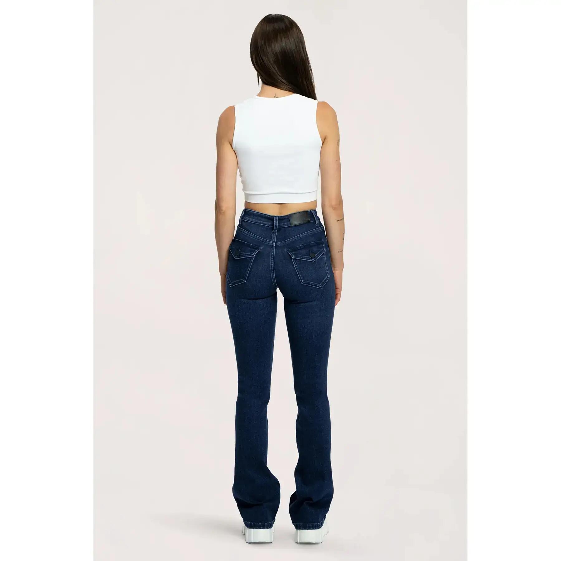 Damen Flare Jeans Gym Glamour Push Up 6/7