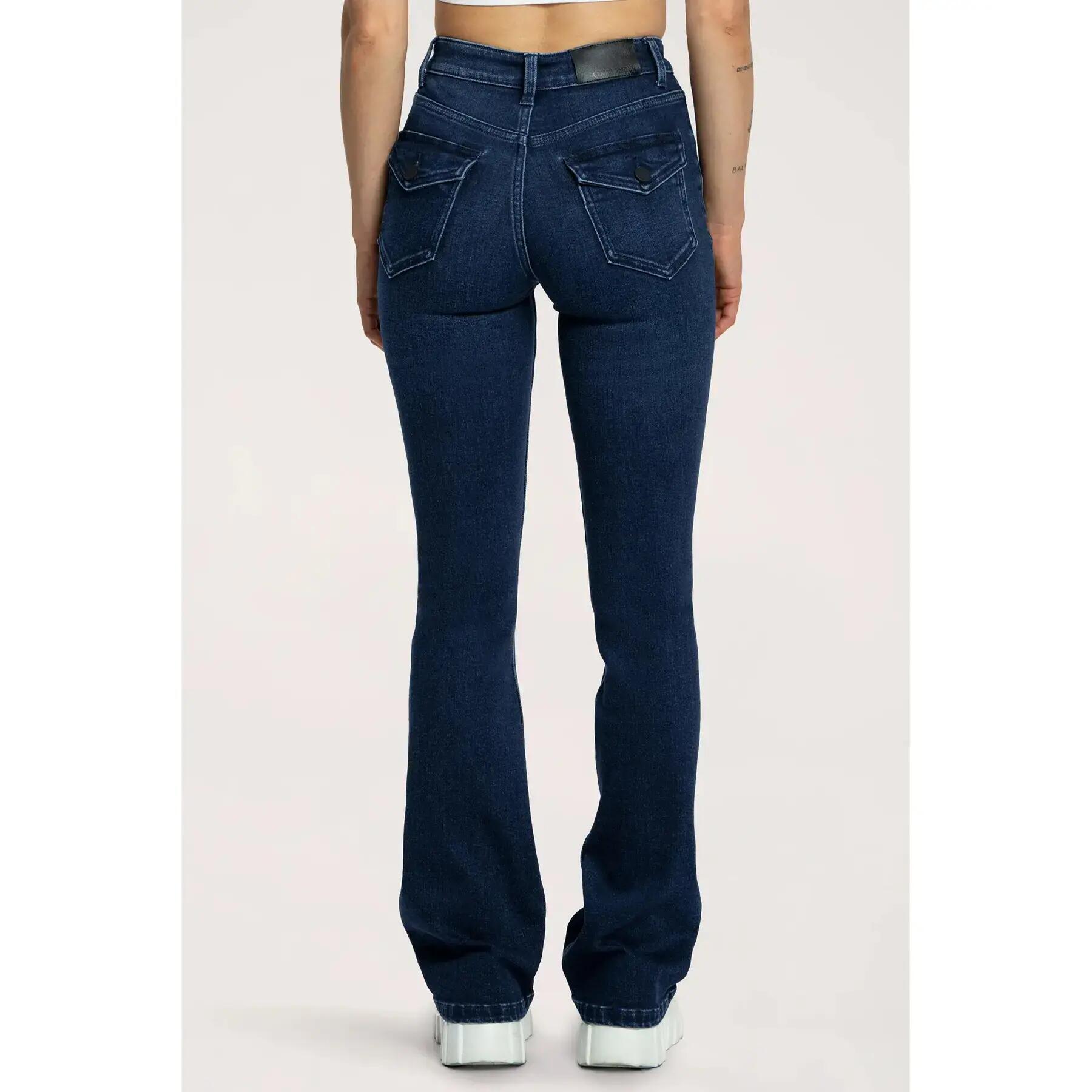 Damen Flare Jeans Gym Glamour Push Up 4/7