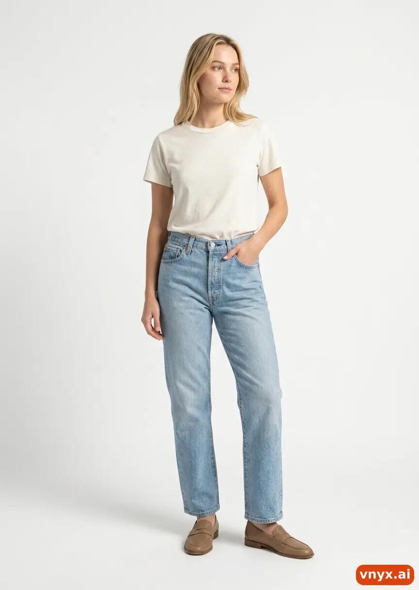Second Life - Vintage Levi Strauss & Co. Light Blue Jeans Women W34 L30 3/6