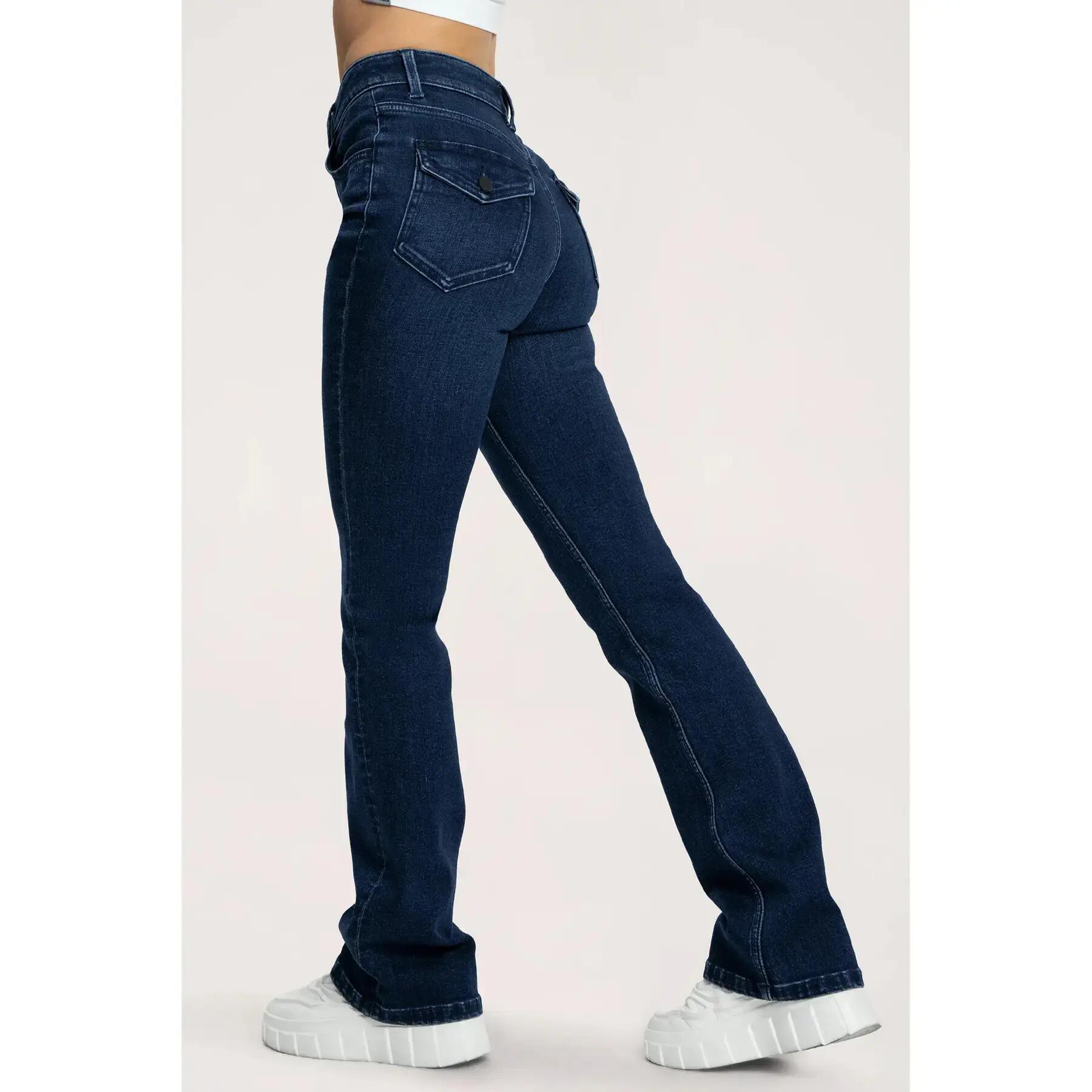Damen Flare Jeans Gym Glamour Push Up 3/7
