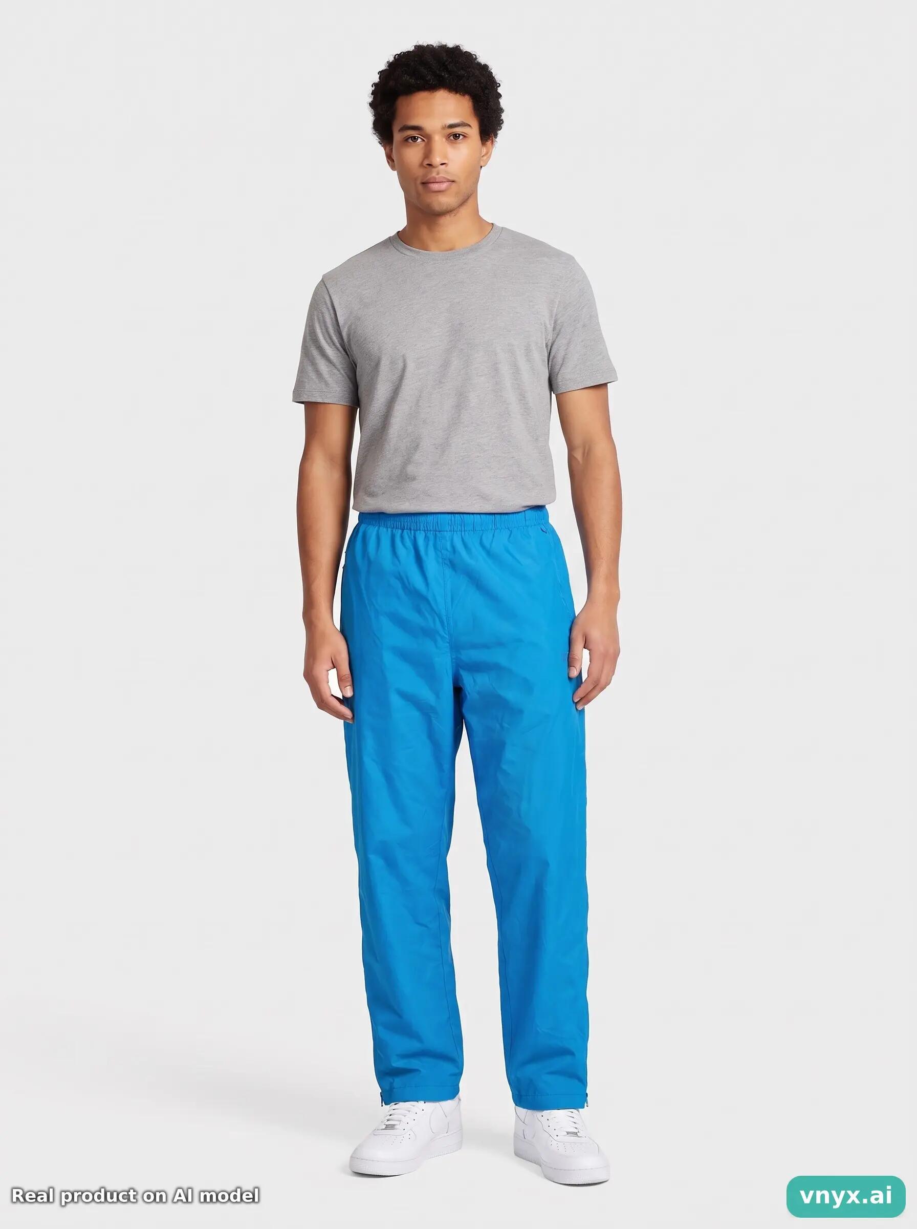 Second Life - Vintage Teolie Bauer Bright Blue Trousers Men M 6/6