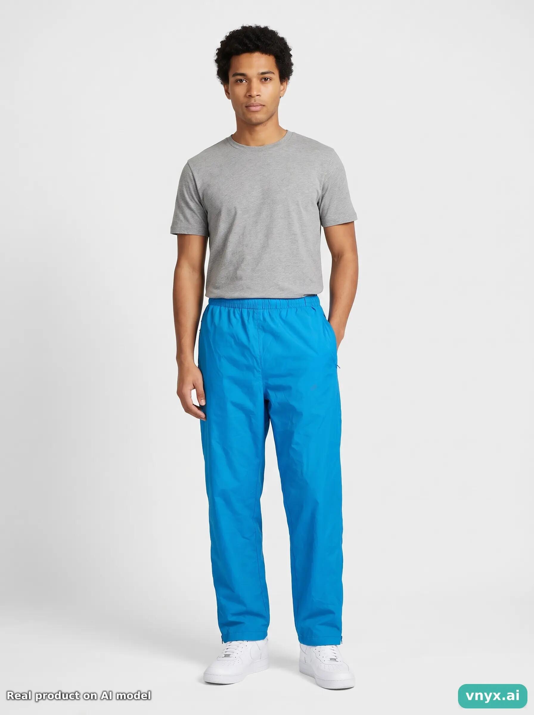 Second Life - Vintage Teolie Bauer Bright Blue Trousers Men M 3/6