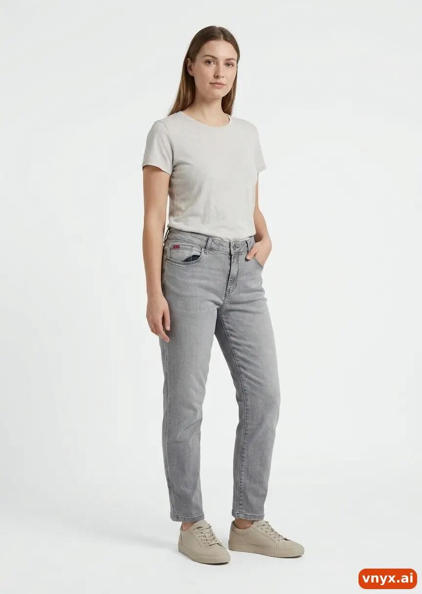 Second Life - Vintage Lee Washed Grey Jeans Women W34 L32 2/6