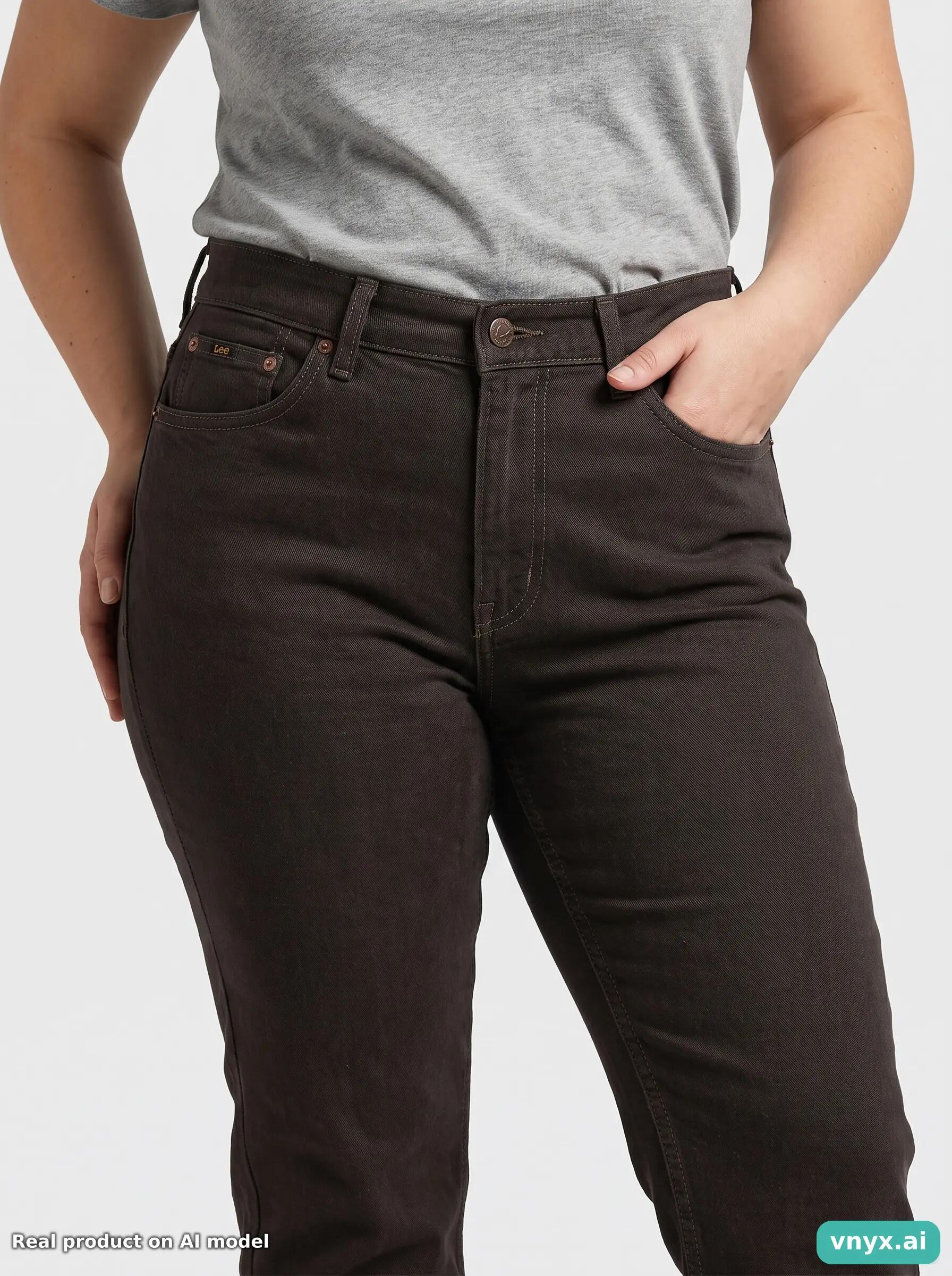 Second Life - Vintage Lee Elegant Black Trousers Women W30 L32 6/6