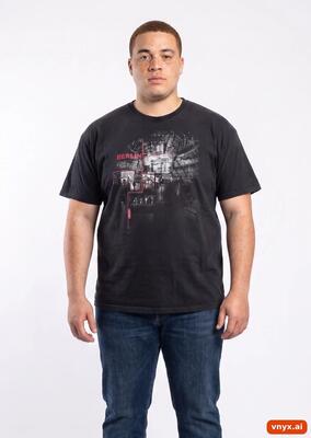 Second life - vintage fruit of the loom jet black t-shirt men xl