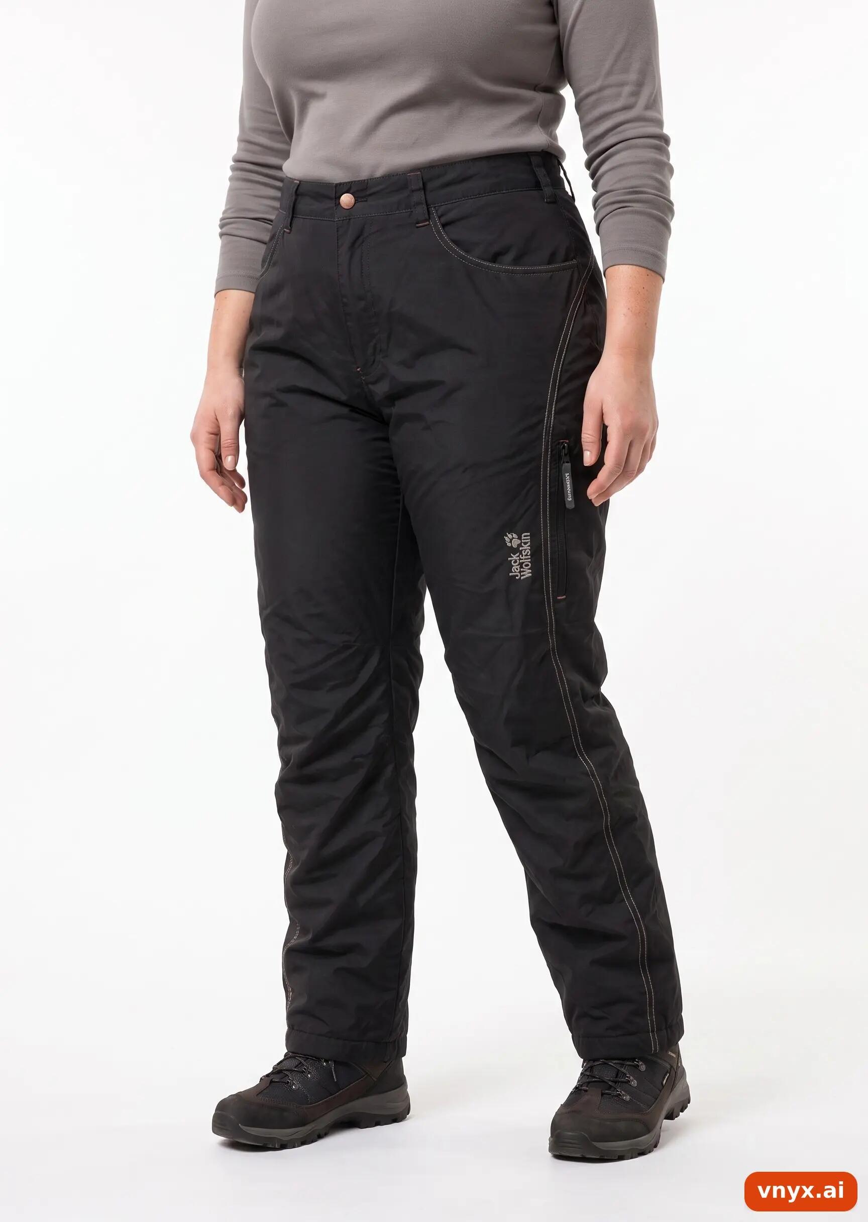 Second Life - Regular Jack Wolfskin Trousers in Black size L 5/6