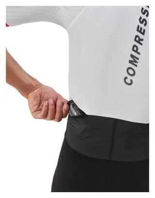 Fato de triatlo Compressport Stream Branco/Preto para homem 4/4