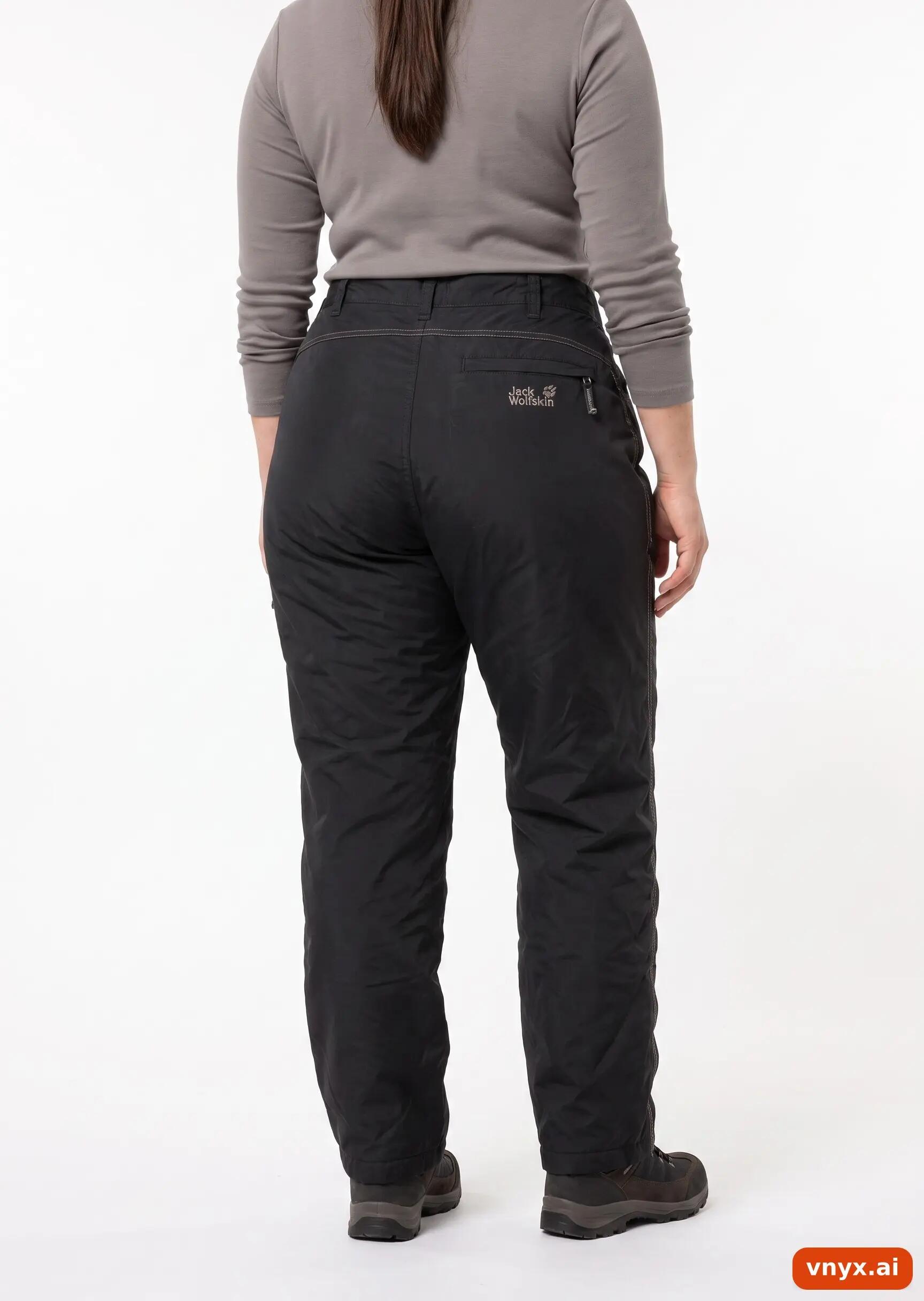 Second Life - Regular Jack Wolfskin Trousers in Black size L 2/6