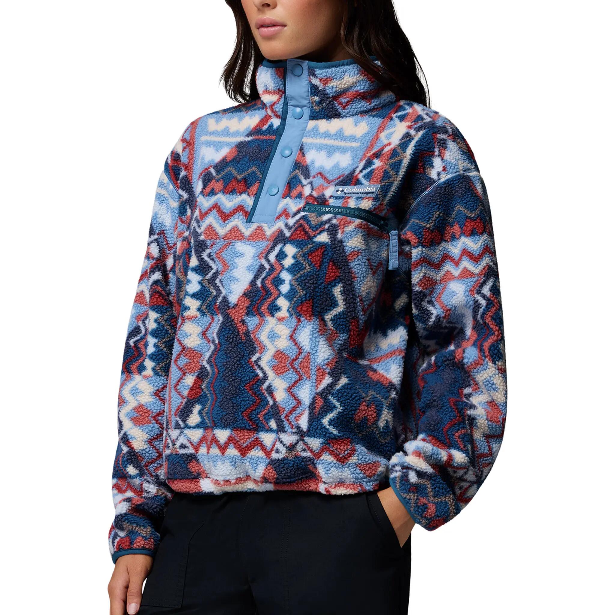 Pullover weich wärmend Damen - Helvetia™ II Printed Cropped Half Snap 3/6