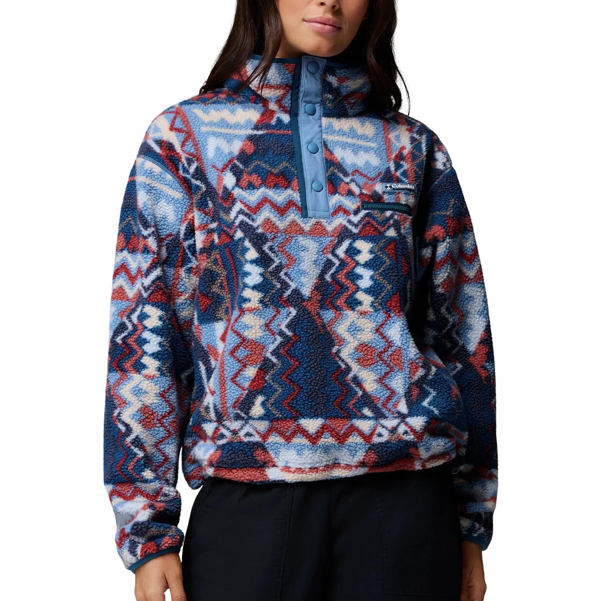 Pullover weich wärmend Damen - Helvetia™ II Printed Cropped Half Snap 2/6
