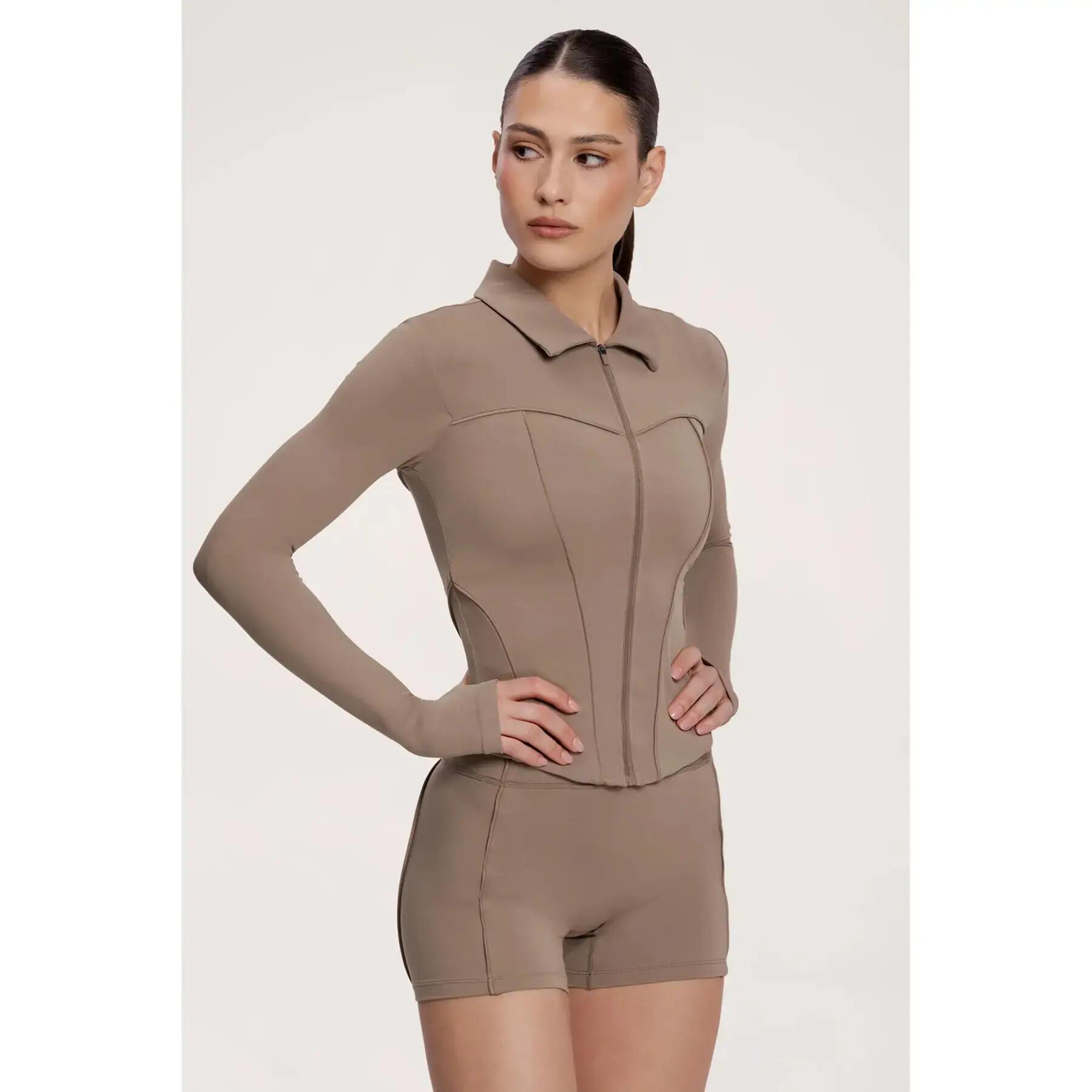 Veste zippée femme Gym Glamour Pilates Era 2/7