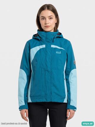 Second Life - Vintage Jack Wolfskin Turquoise Outdoor Jacket Women S