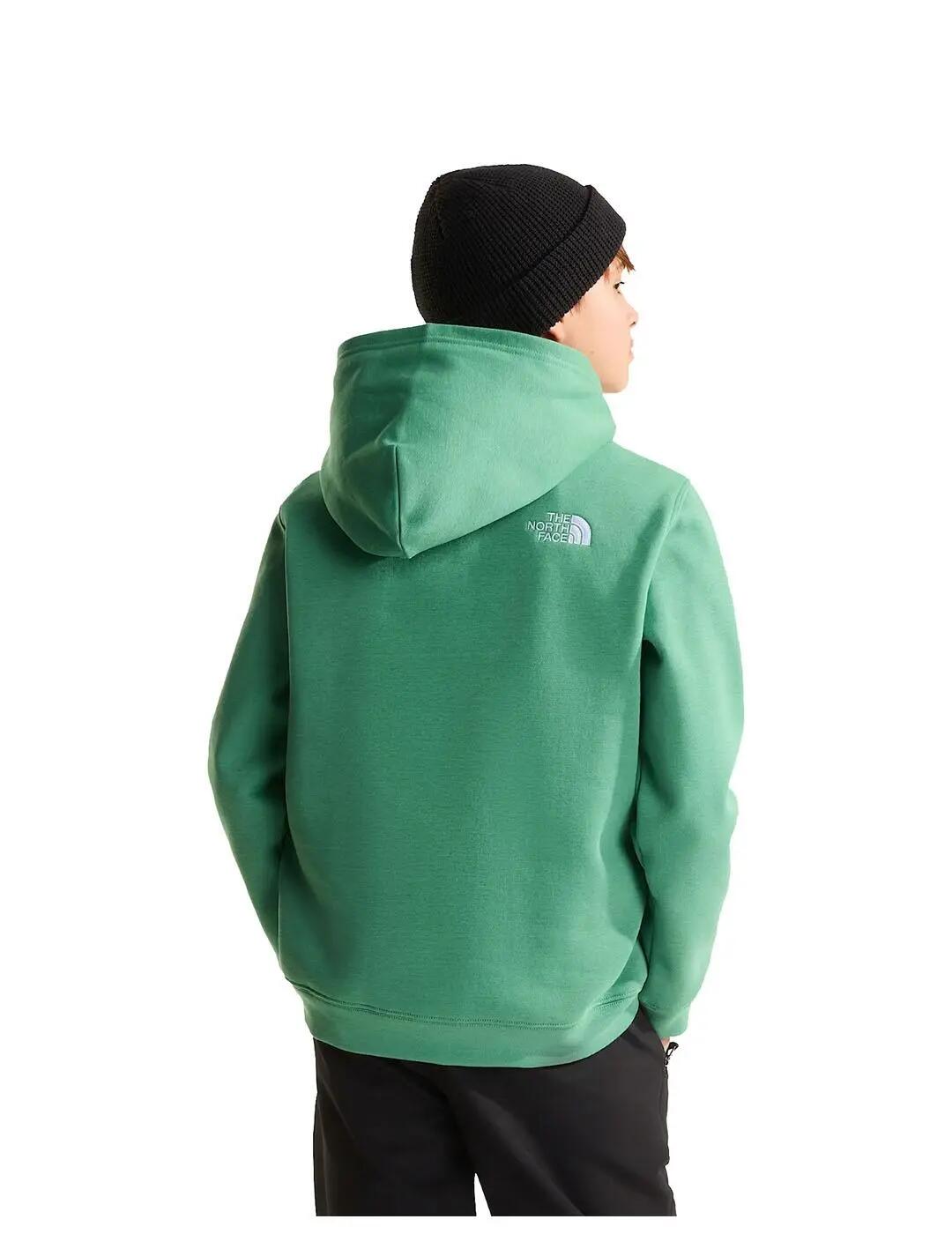 Moletom com capuz polar para crianças The North Face Essentials Verde. 3/5