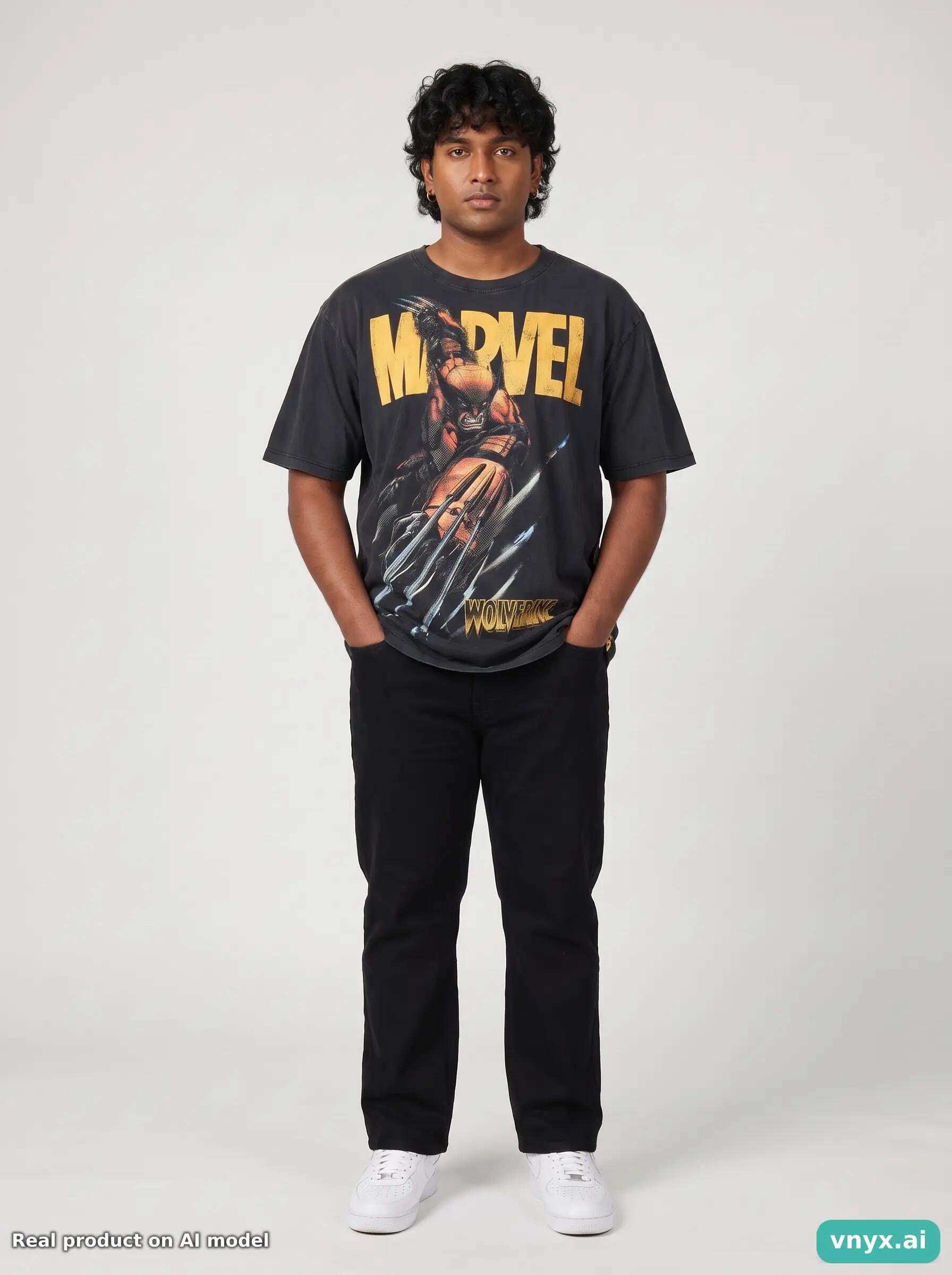 Second Life - Vintage MARVEL Classic Black T-Shirt Men L 6/6