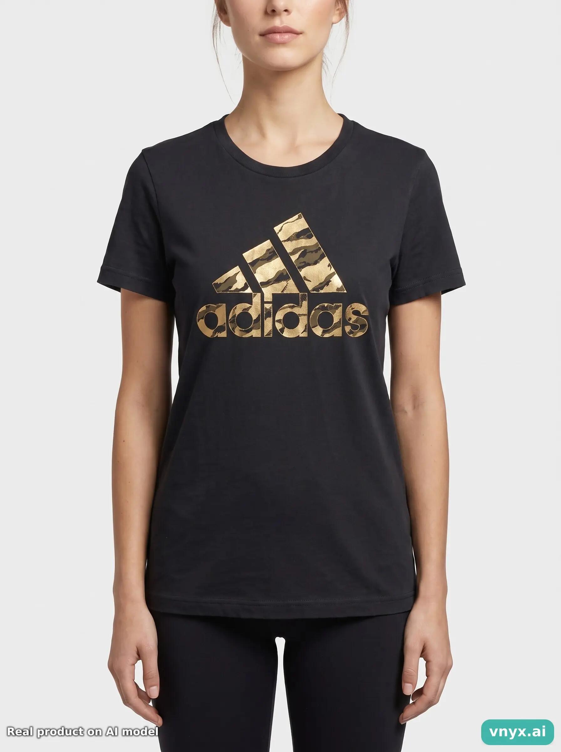 Second Life - Vintage Adidas Dark Black T-Shirt Women S 5/6