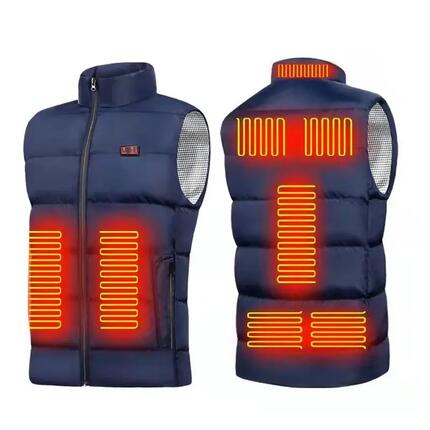 Veste chauffante électrique，Chauffage 9 zones, 3 niveaux de température, chargem