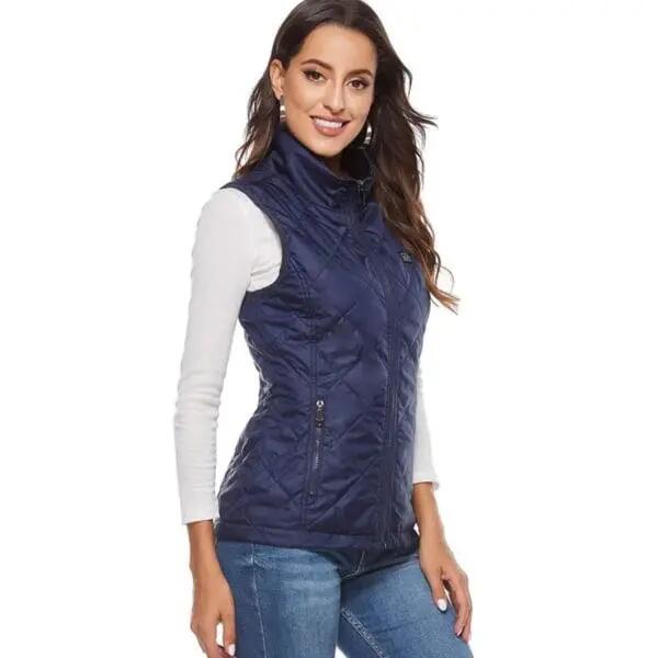 Gilet chauffant pour femme, veste chauffante pour le cou, 9 zones de chauffage, 2/5