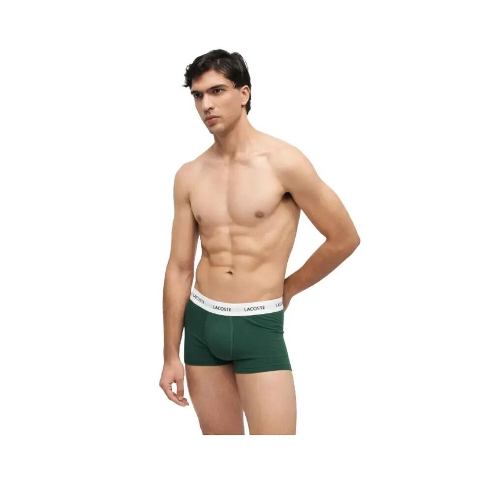 Pack 3 Calzoncillos Boxer Lacoste Courts en Gama de Verdes con goma Elástica 2/5