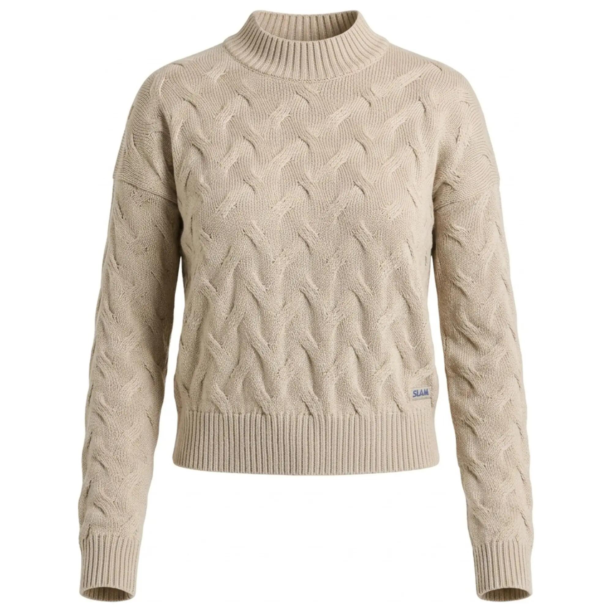 Pulover Tricotat Cu Torsade Slam Seawool Ws Femeie