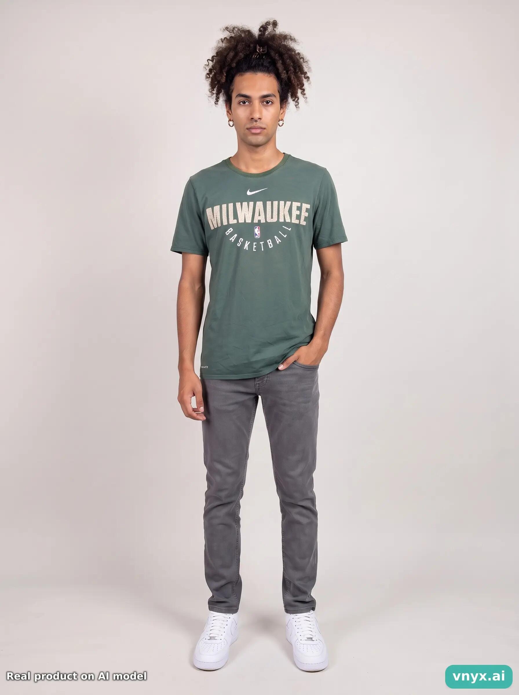 Second Life - Vintage Nike Dark Green T-Shirt Men S 5/6