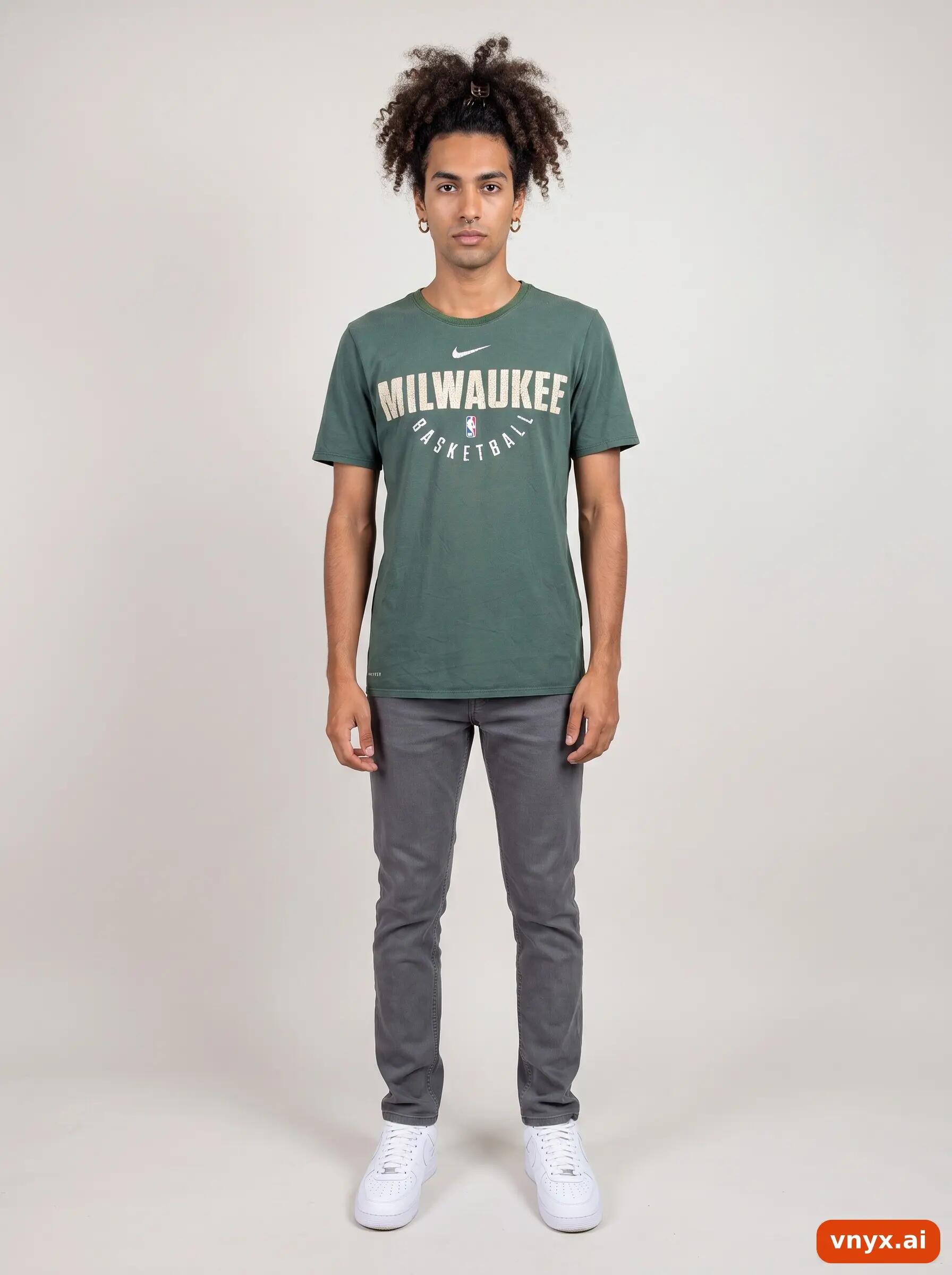 Second Life - Vintage Nike Dark Green T-Shirt Men S 3/6