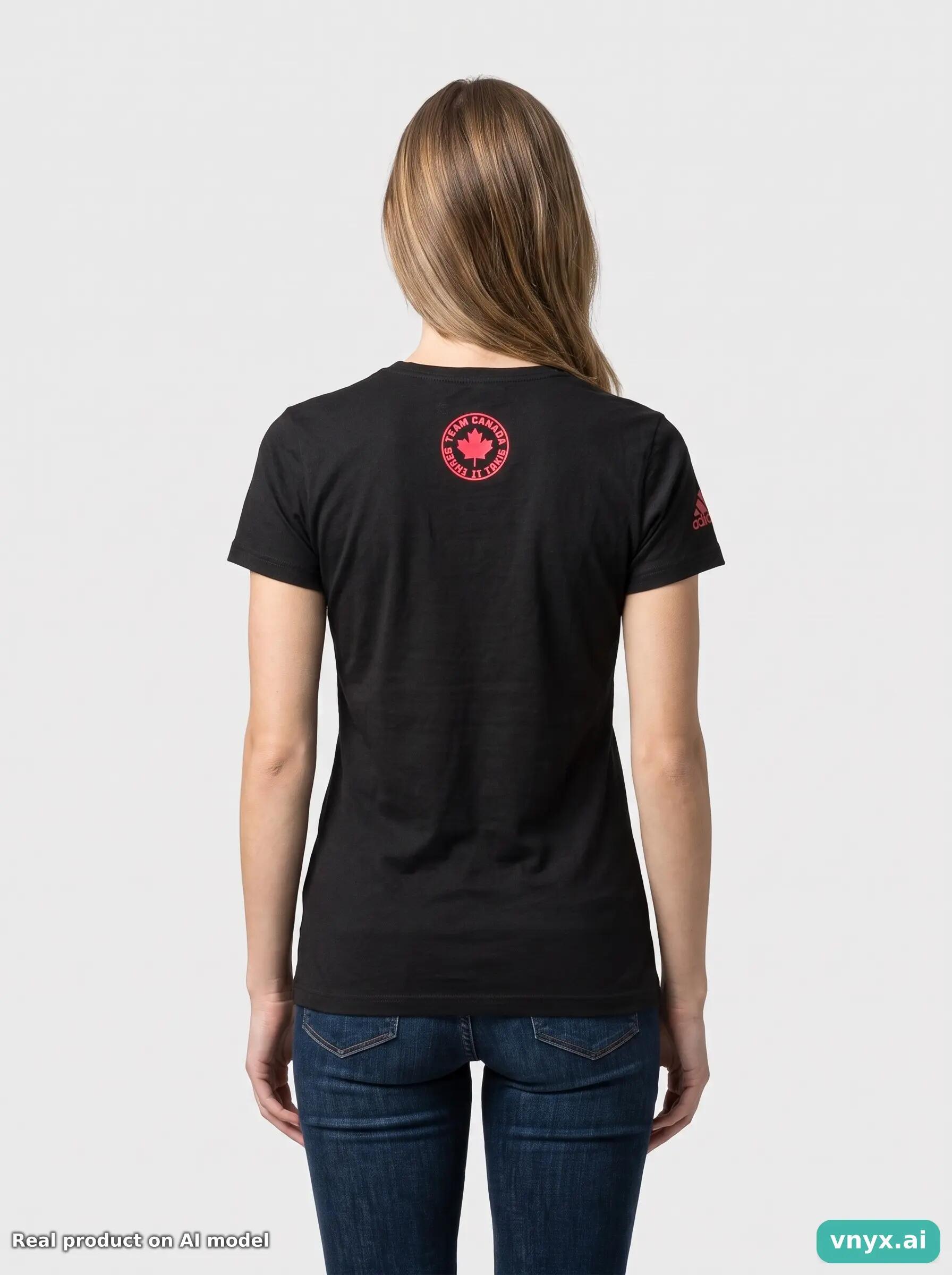 Second Life - Vintage Adidas Jet Black T-Shirt Women S 4/6