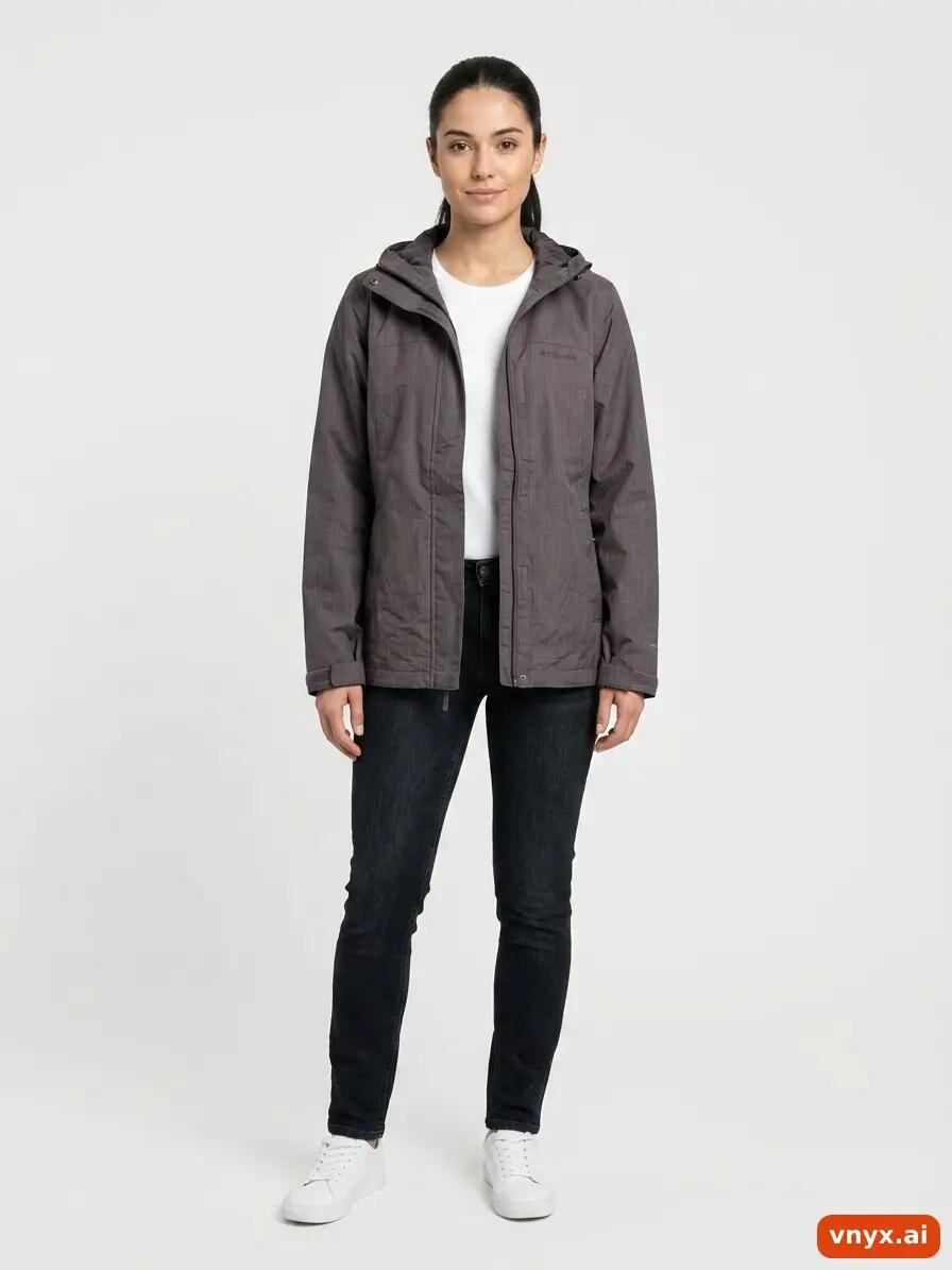 Second Life - Regular Columbia INTERCHANGE Windbreaker in Grey size S 3/6
