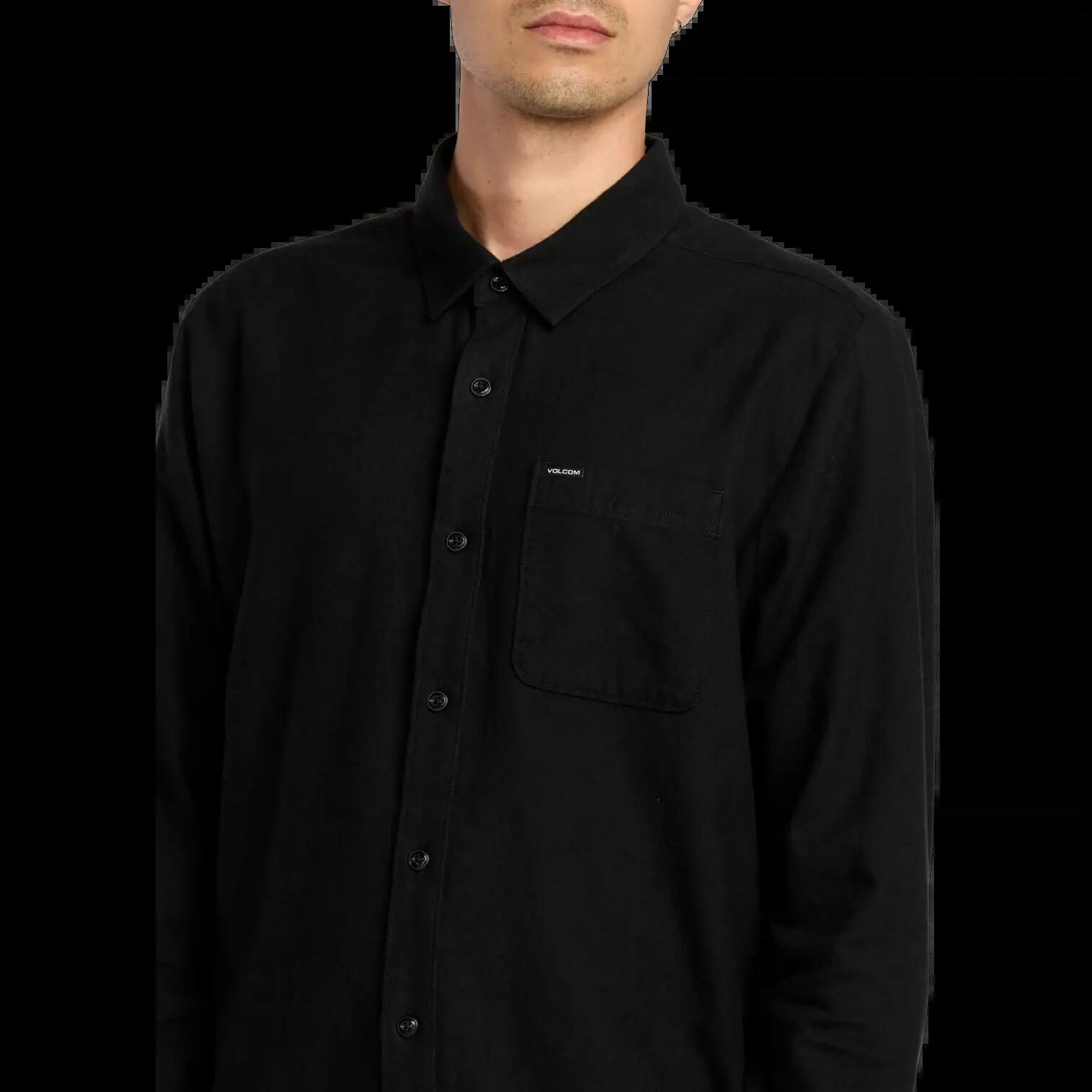 Camisa Volcom Caden Solid Preto Antigo 4/4