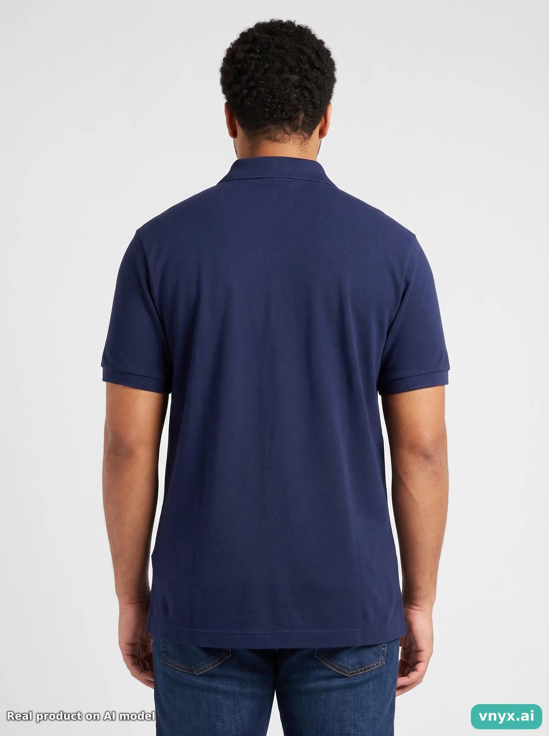 Second Life - Vintage Lacoste Dark Blue Polo Men L 2/6