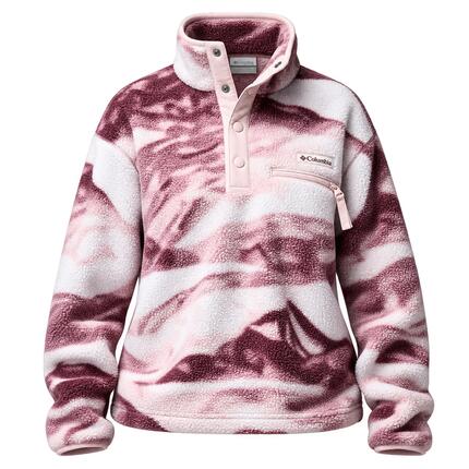 Pullover weich wärmend Damen - Helvetia™ II Printed Cropped Half Snap