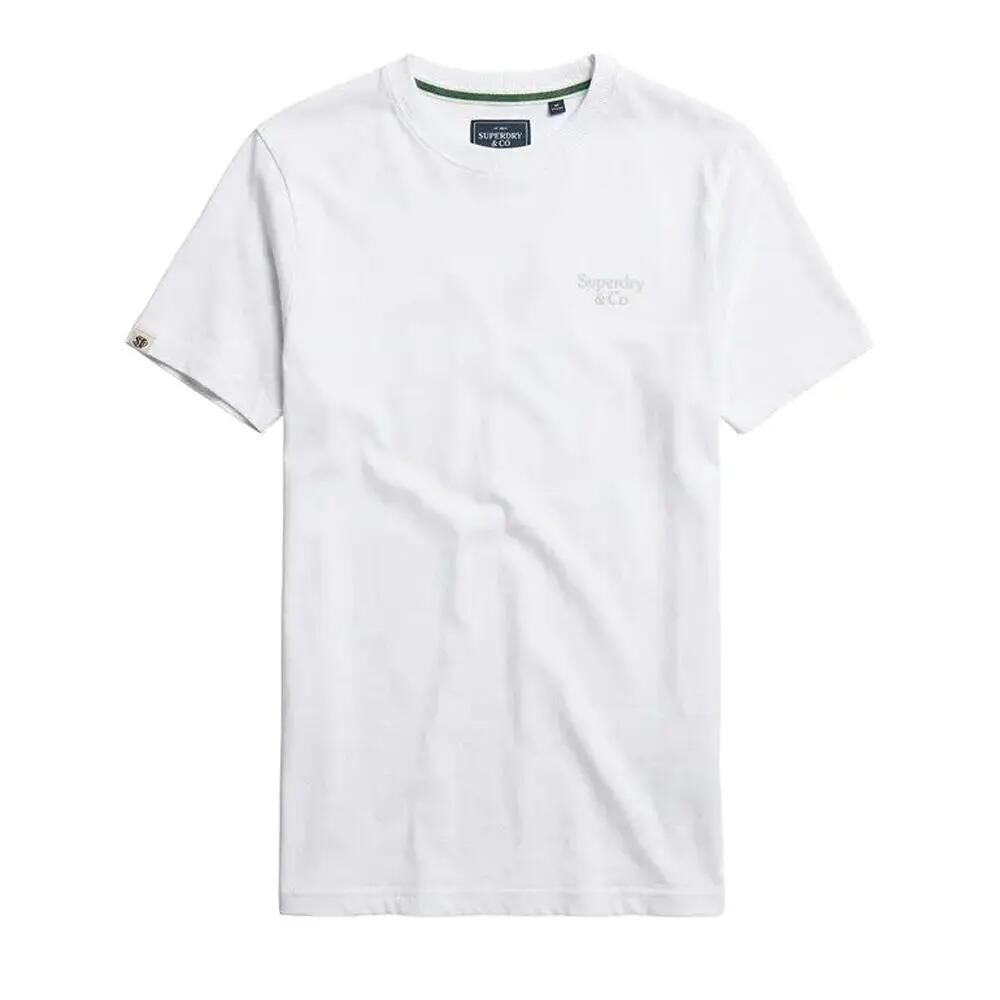 Superdry Men's Essential Serif White T-Shirt 1/3