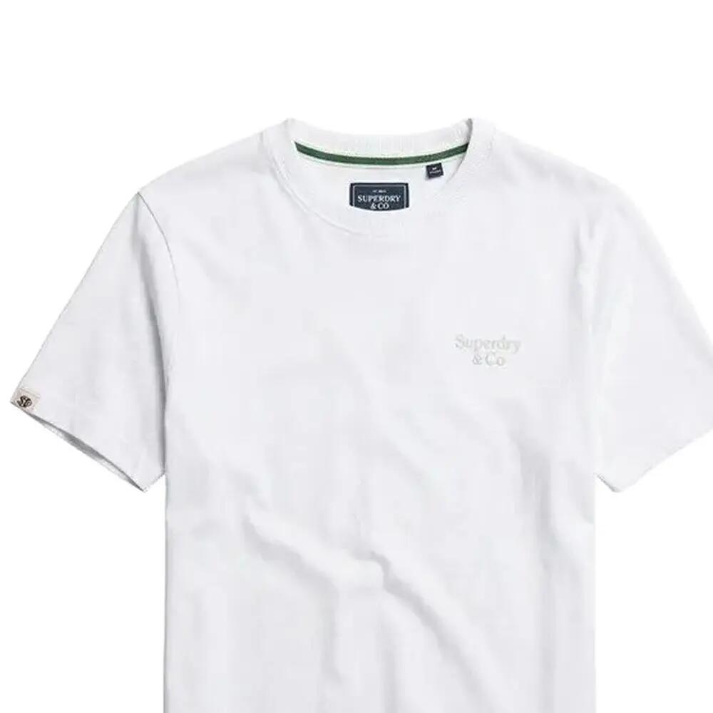 Superdry Men's Essential Serif White T-Shirt 3/3