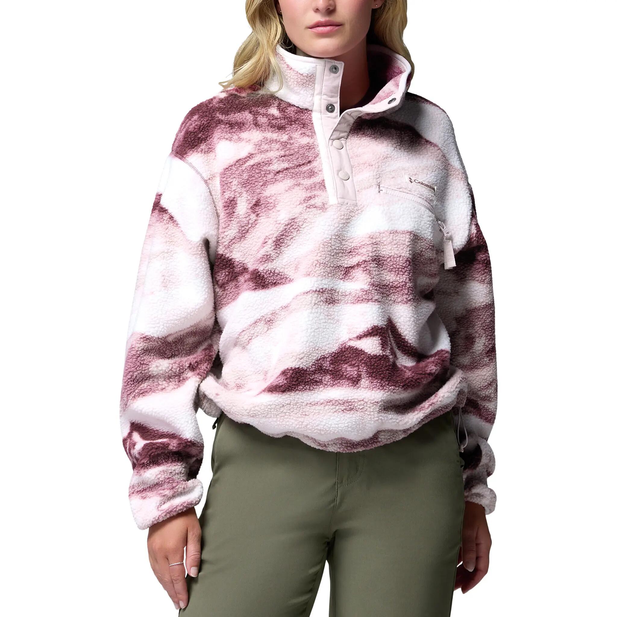 Sweater Helvetia™ II Printed Cropped Half Snap DAMES Paars 2/5